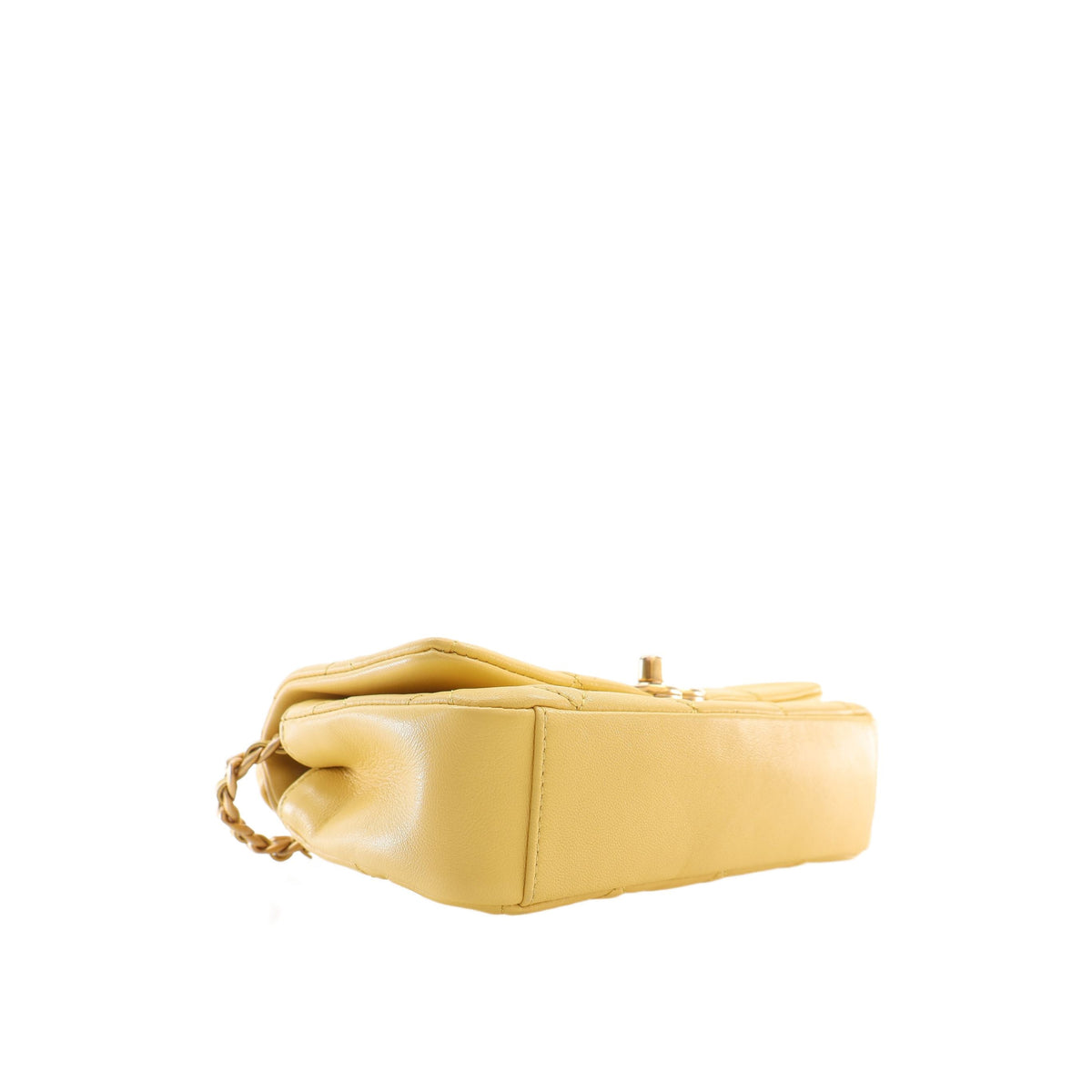 Chanel Small Quilted Lambskin Chain is More Flap — Yellow