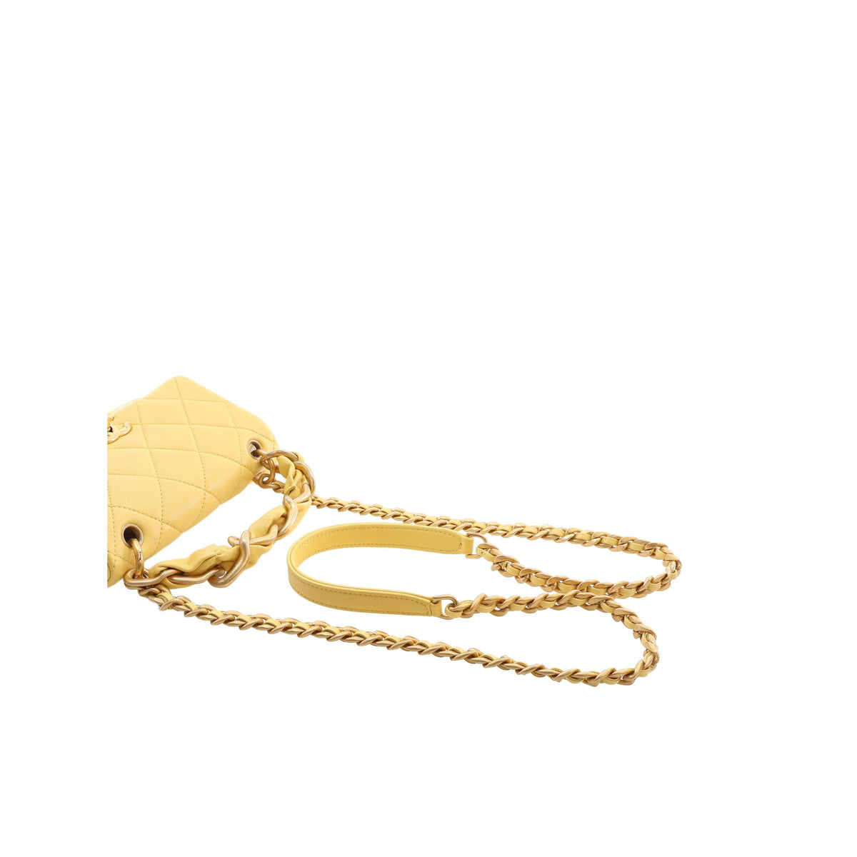Chanel Small Quilted Lambskin Chain is More Flap — Yellow