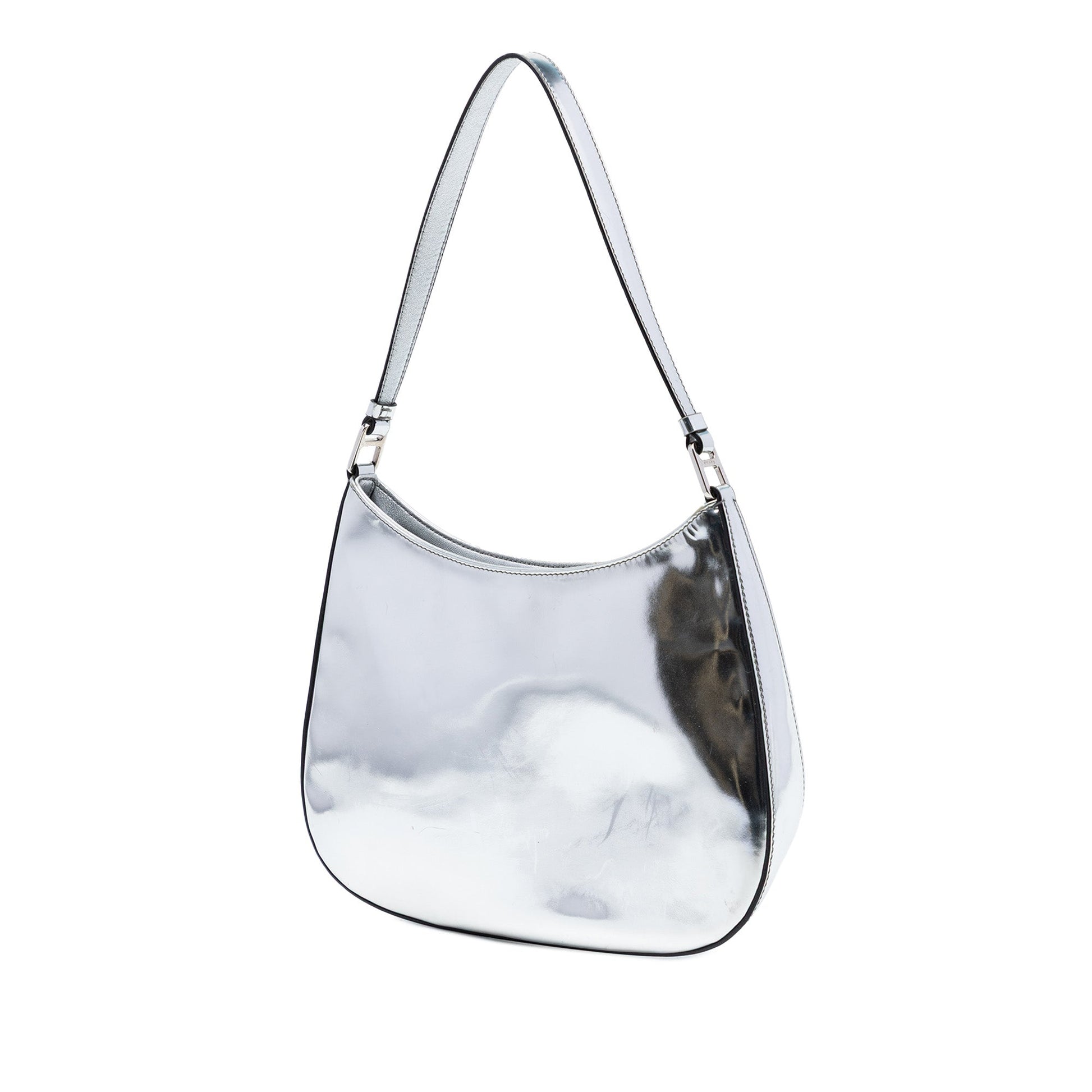 Prada Spazzolato Leather Cleo Shoulder Bag