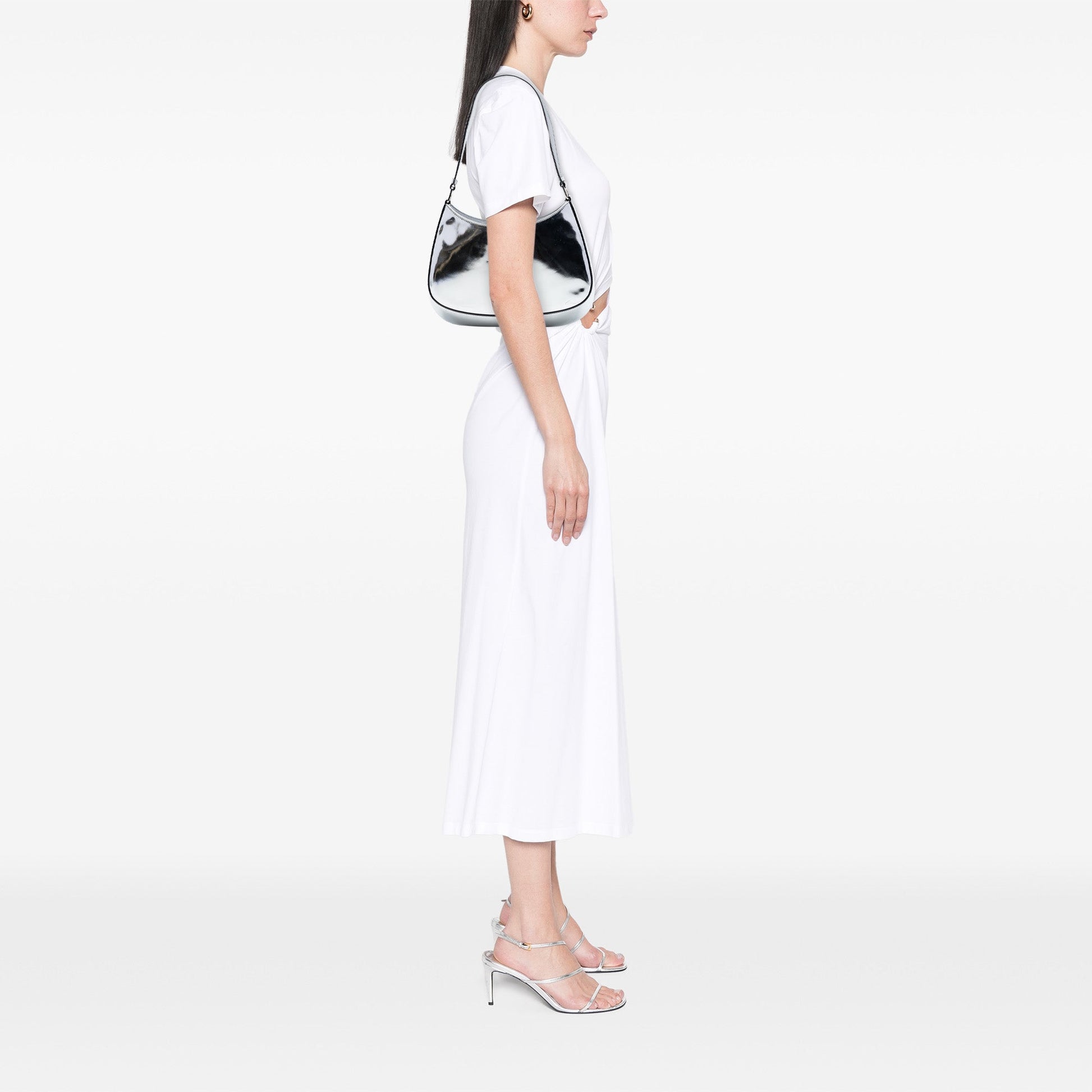 Prada Spazzolato Leather Cleo Shoulder Bag