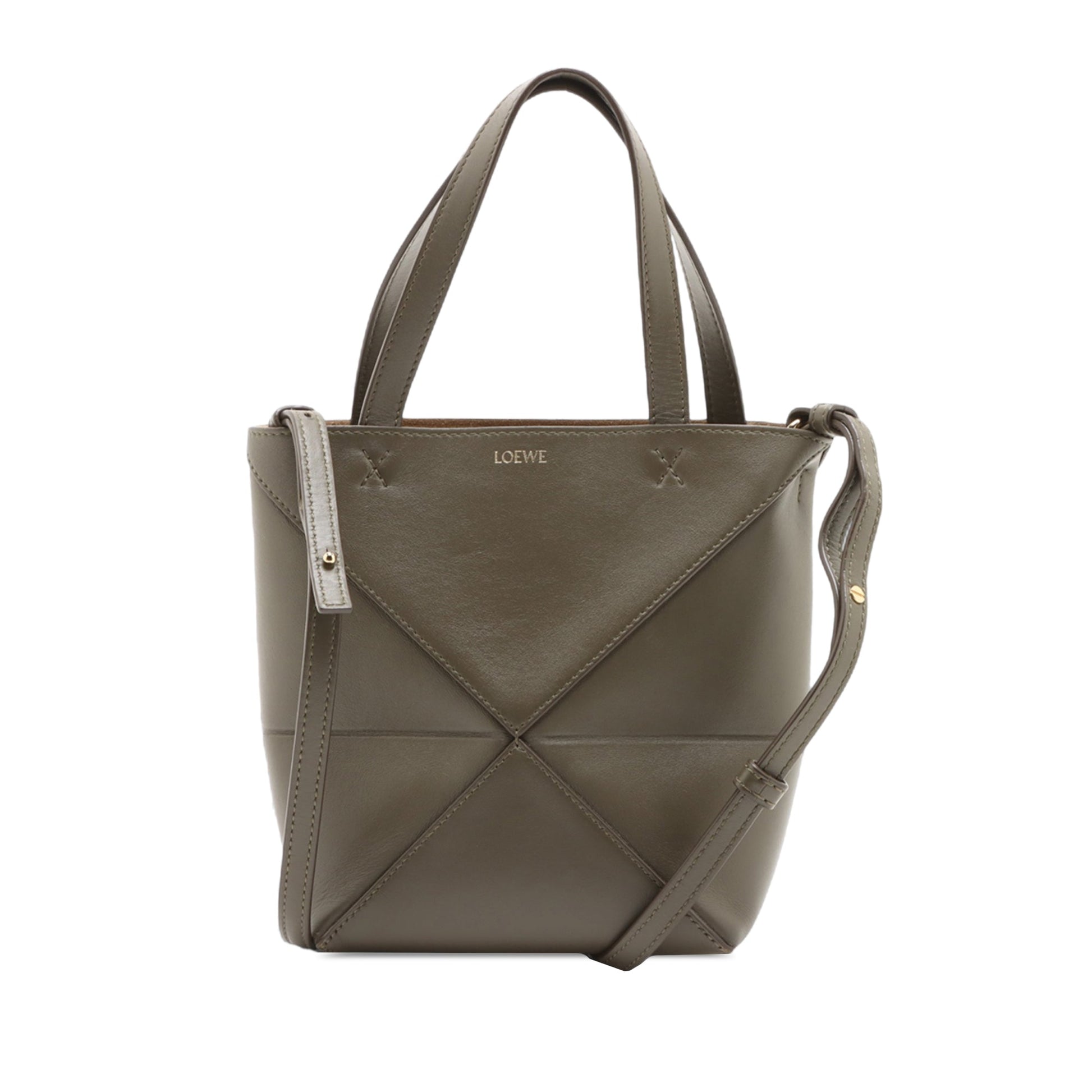 LOEWE Mini Calfskin Puzzle Fold Tote
