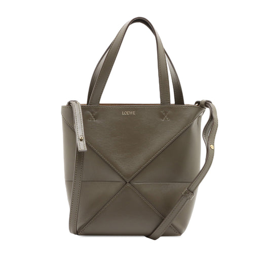 LOEWE Mini Calfskin Puzzle Fold Tote