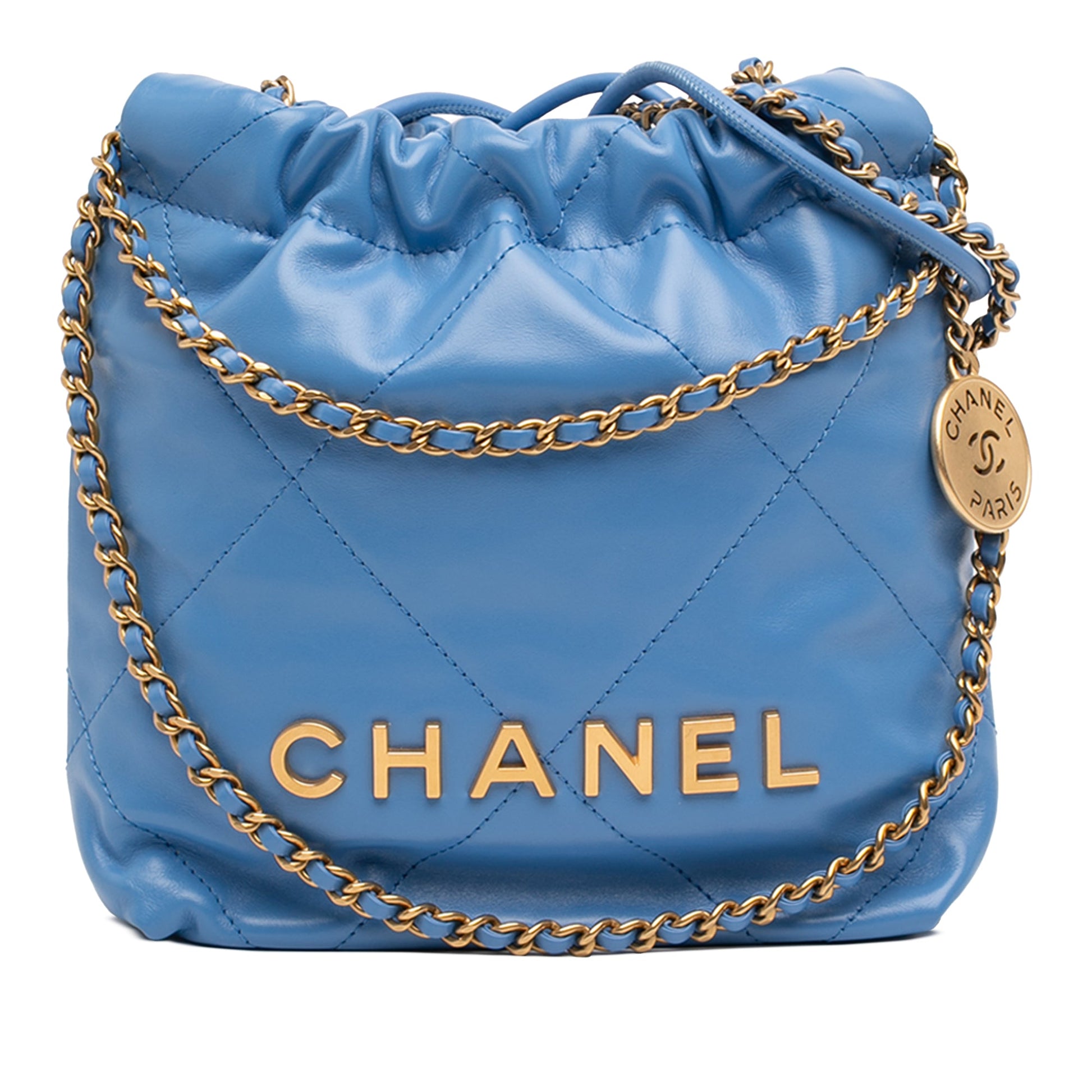 Chanel Mini Shiny Calfskin 22 Handbag