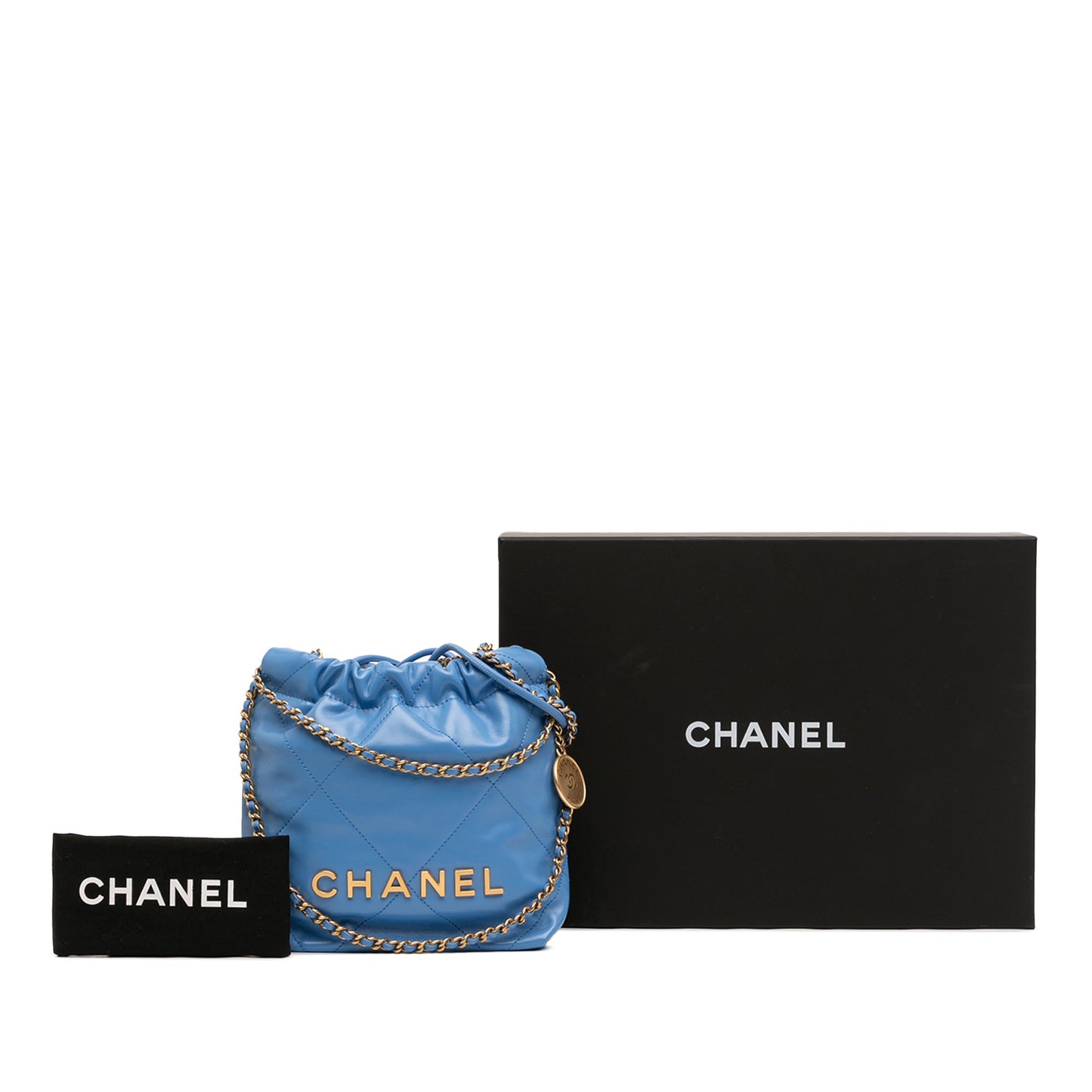 Chanel Mini Shiny Calfskin 22 Handbag