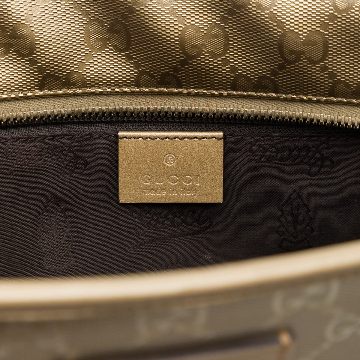 Gucci Medium GG Imprime Tote — Gold