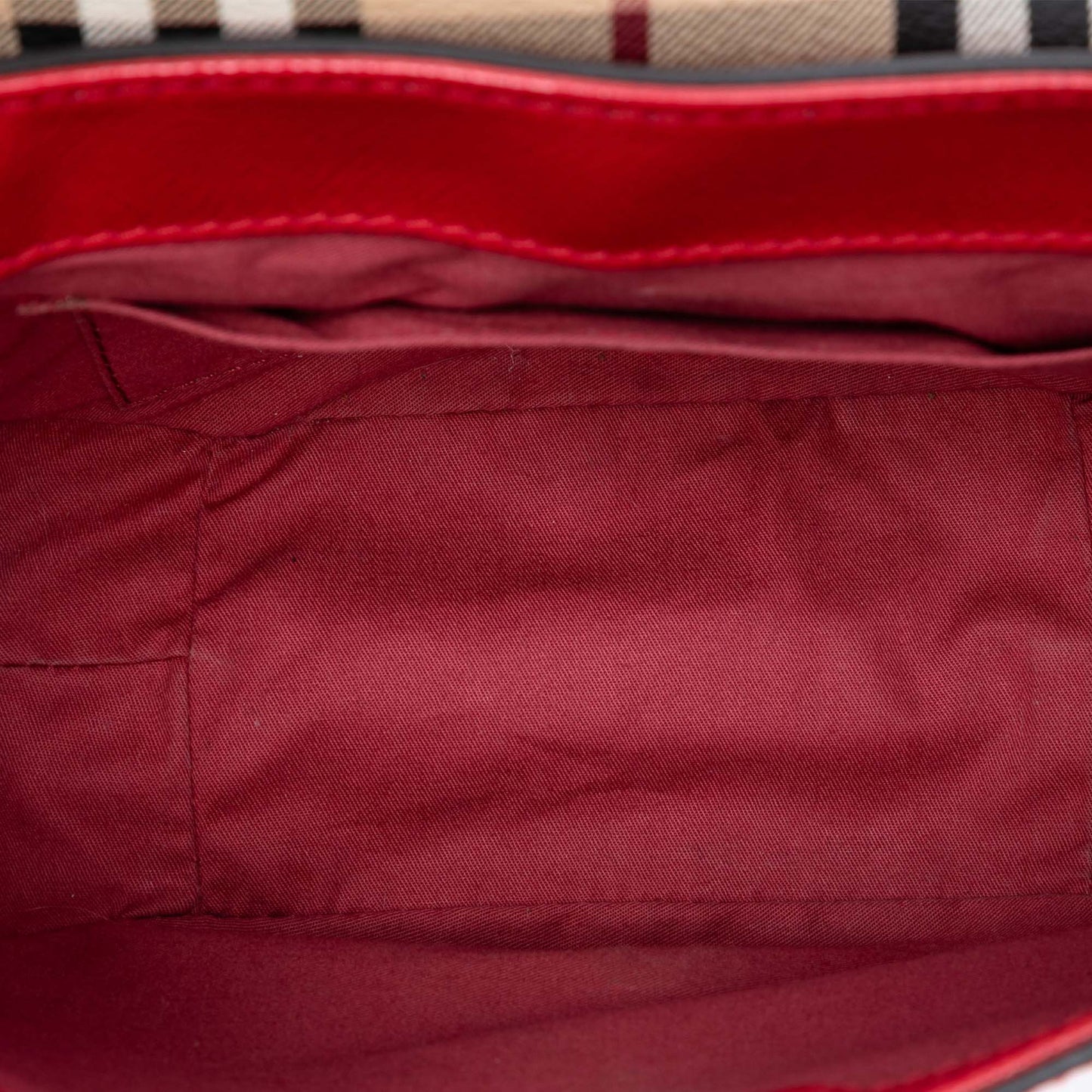 Burberry Patent Leather and Haymarket Check Coated Canvas Maydown Crossbody