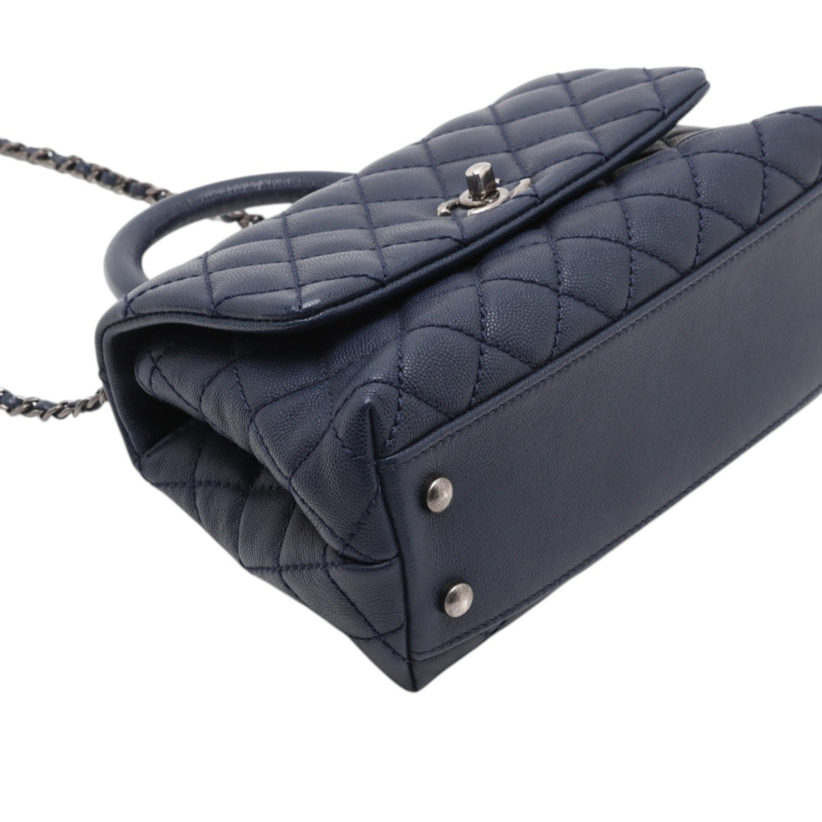Chanel Mini Quilted Caviar Coco Top Handle Bag