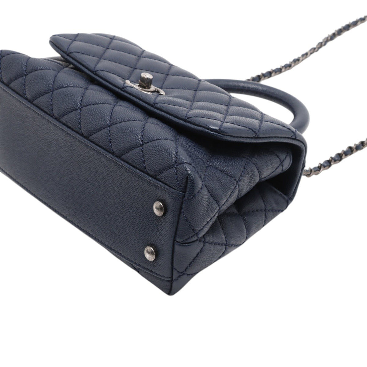 Chanel Mini Quilted Caviar Coco Top Handle Bag