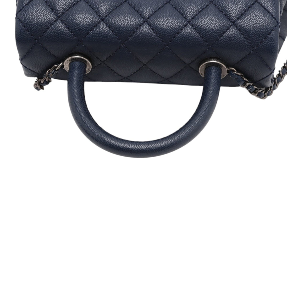 Chanel Mini Quilted Caviar Coco Top Handle Bag