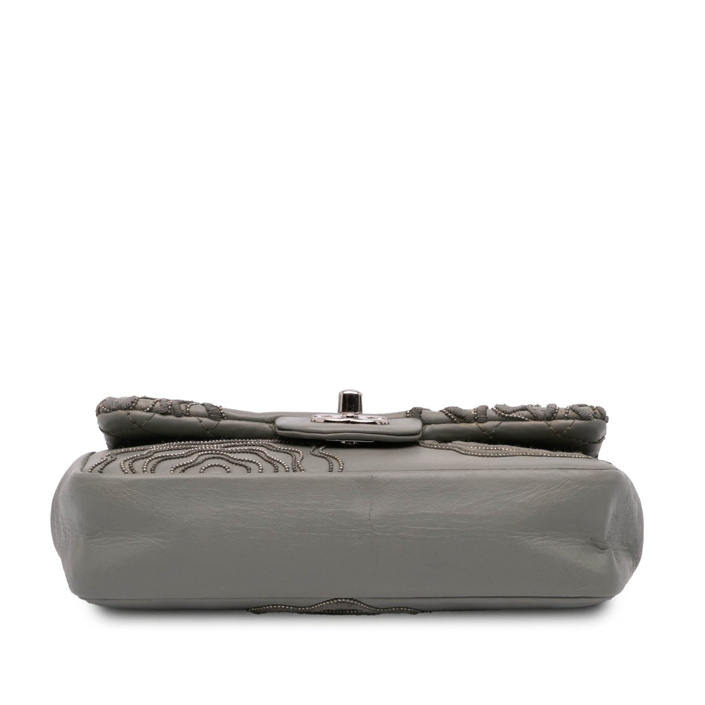 Chanel Embroidered Lambskin Camellia Follies Flap