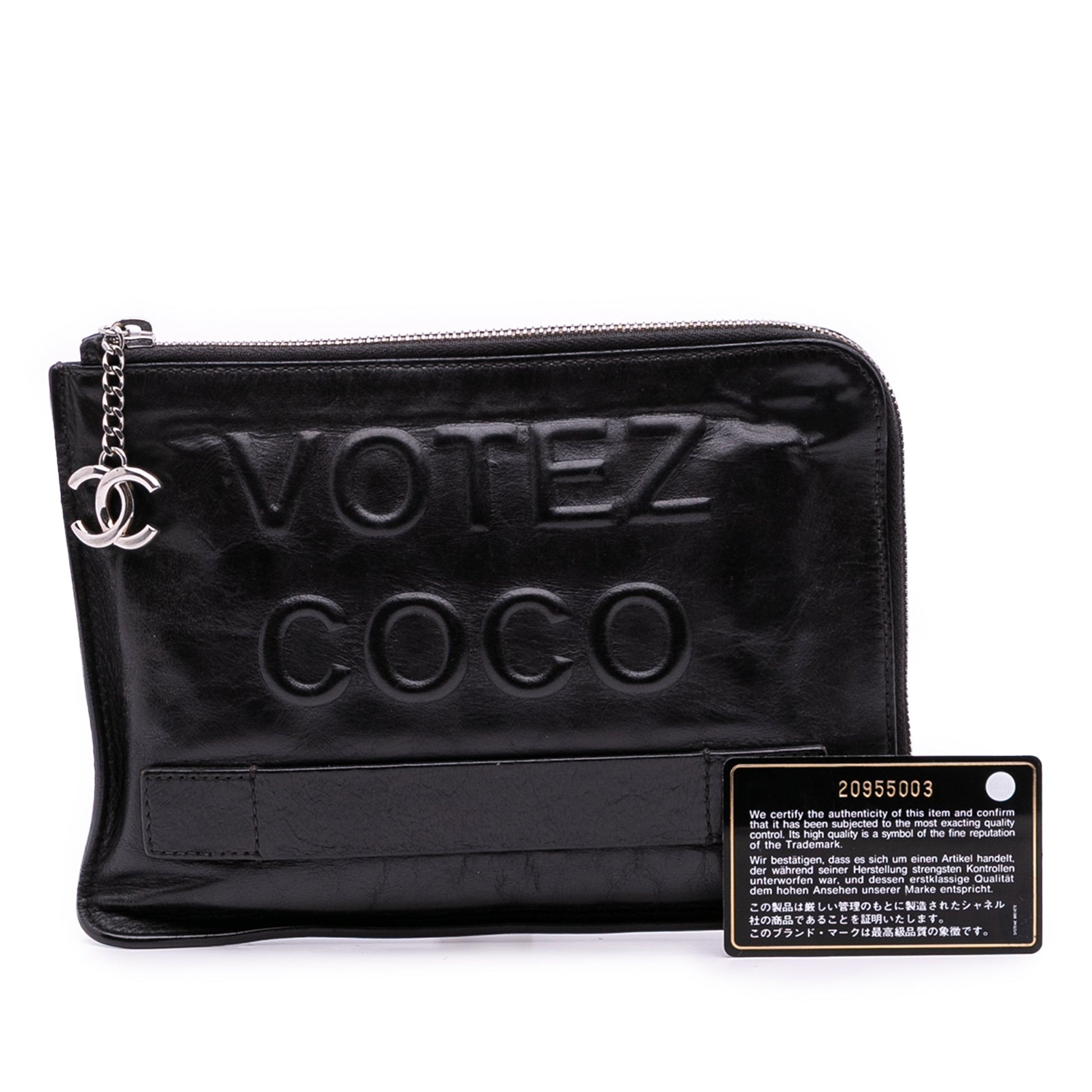 Chanel Lambskin Votez Coco Clutch