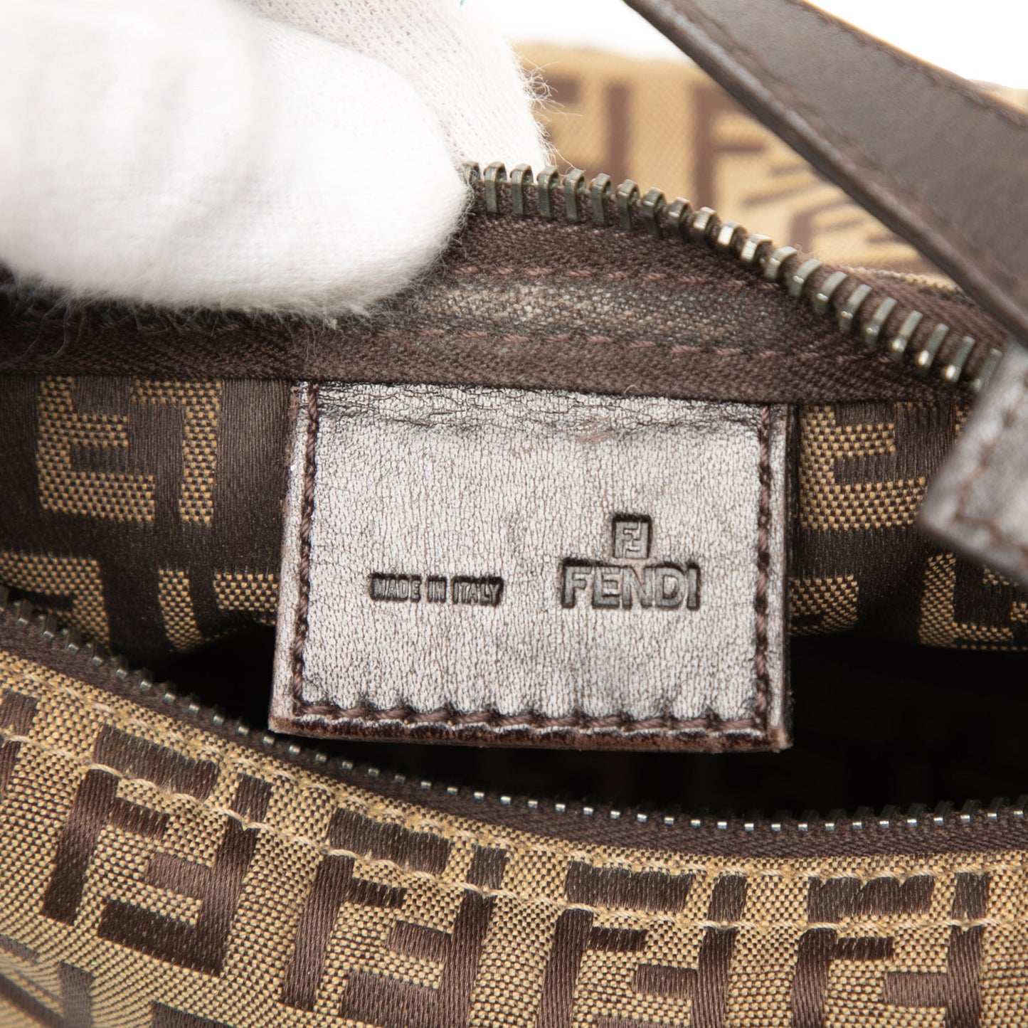 Fendi Zucchino Canvas Handbag