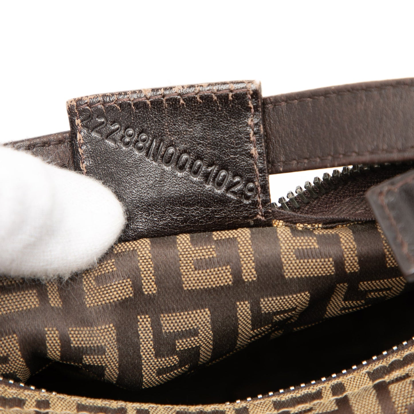 Fendi Zucchino Canvas Handbag