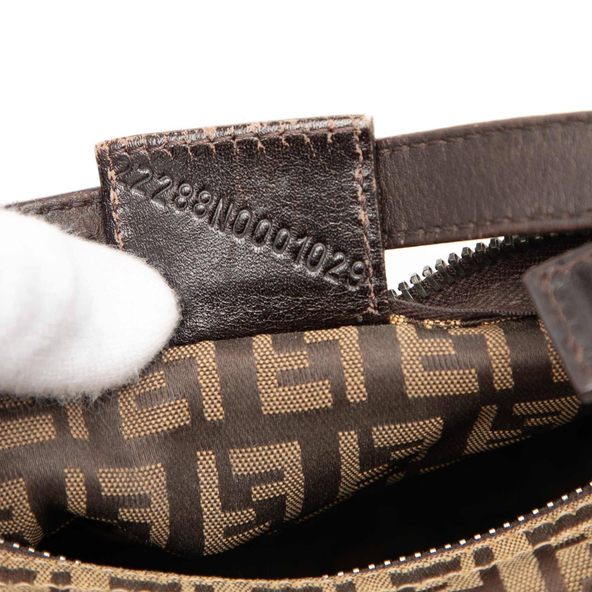 Fendi Zucchino Canvas Handbag