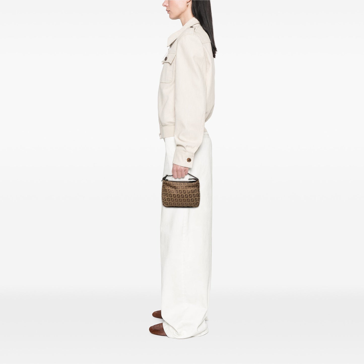 Fendi Zucchino Canvas Handbag