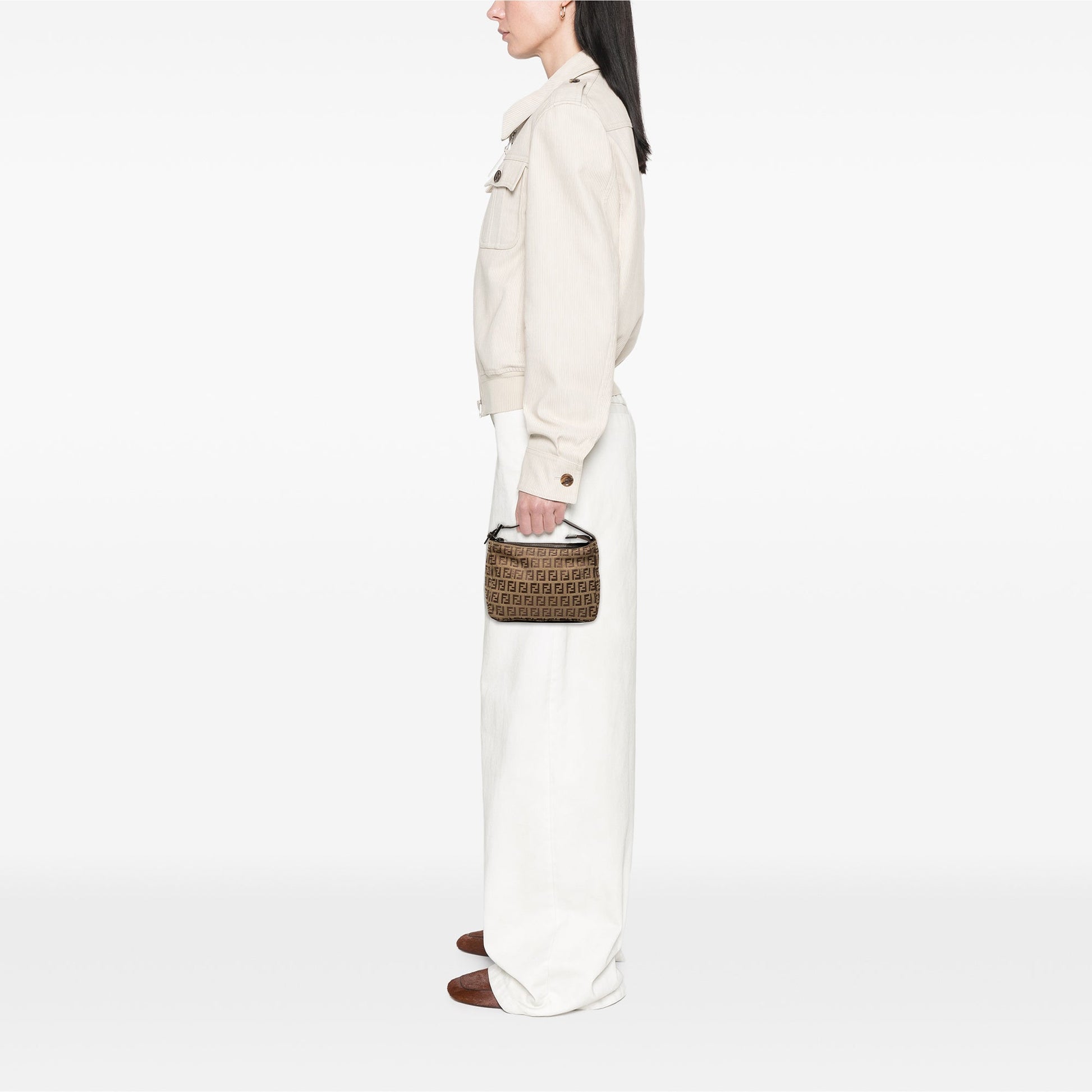 Fendi Zucchino Canvas Handbag