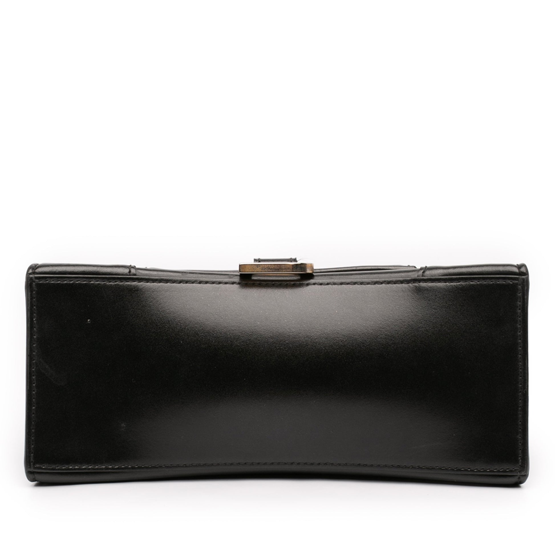 Balenciaga Small Shiny Box Calfskin Hourglass Top Handle Bag