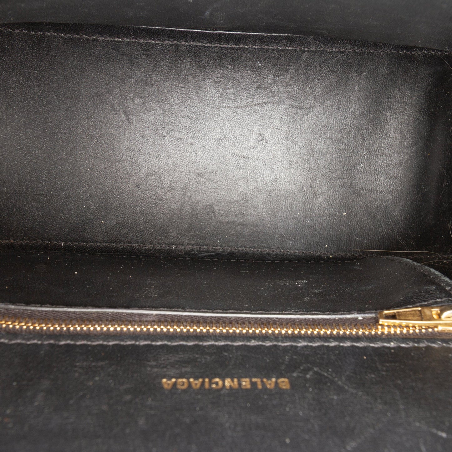 Balenciaga Small Shiny Box Calfskin Hourglass Top Handle Bag