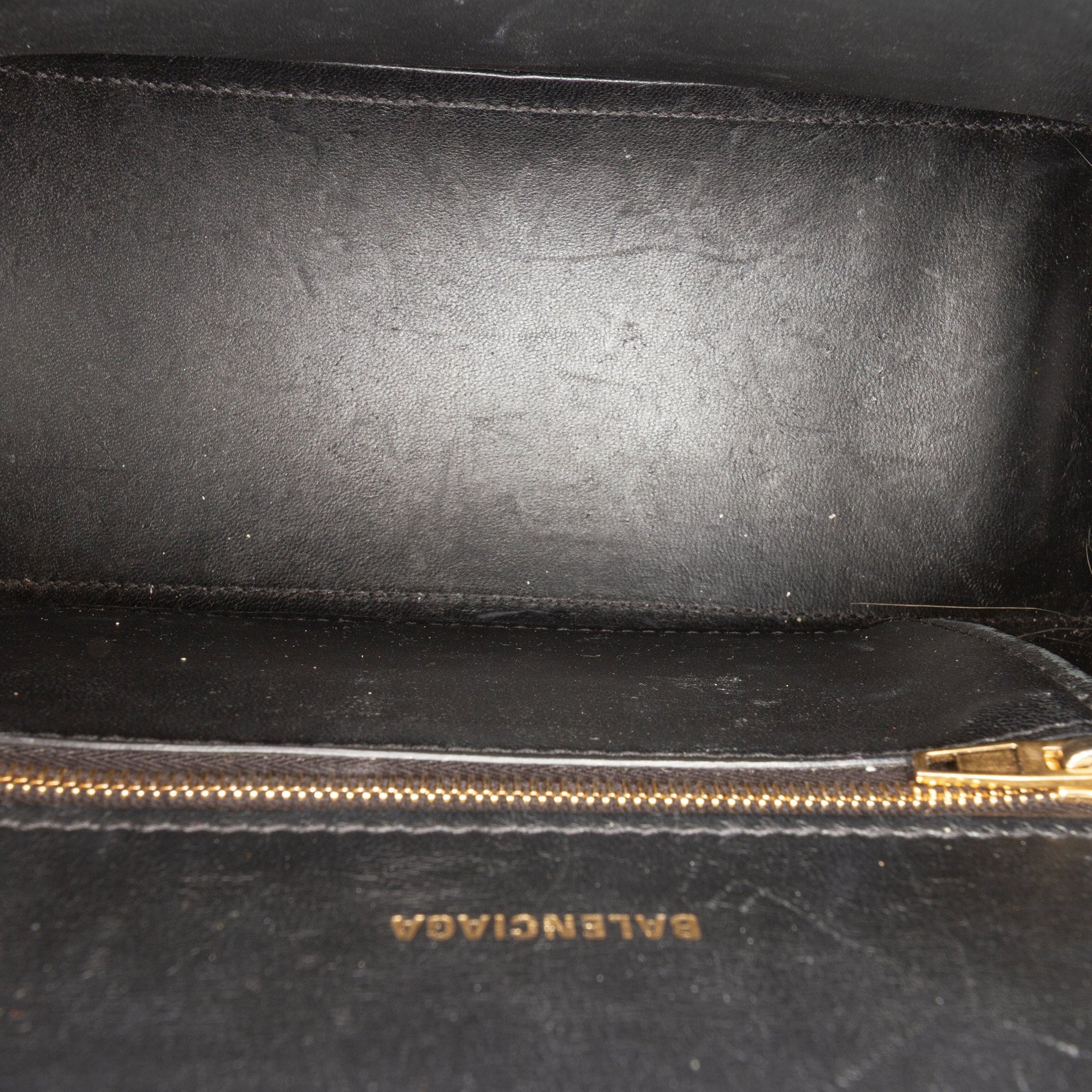 Balenciaga Small Shiny Box Calfskin Hourglass Top Handle Bag