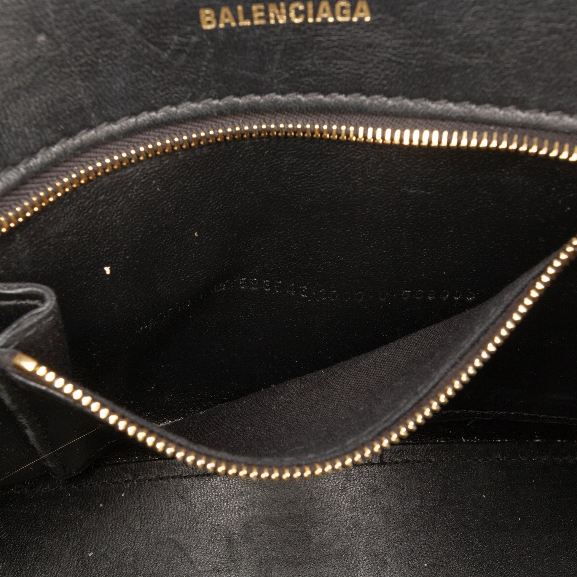 Balenciaga Small Shiny Box Calfskin Hourglass Top Handle Bag