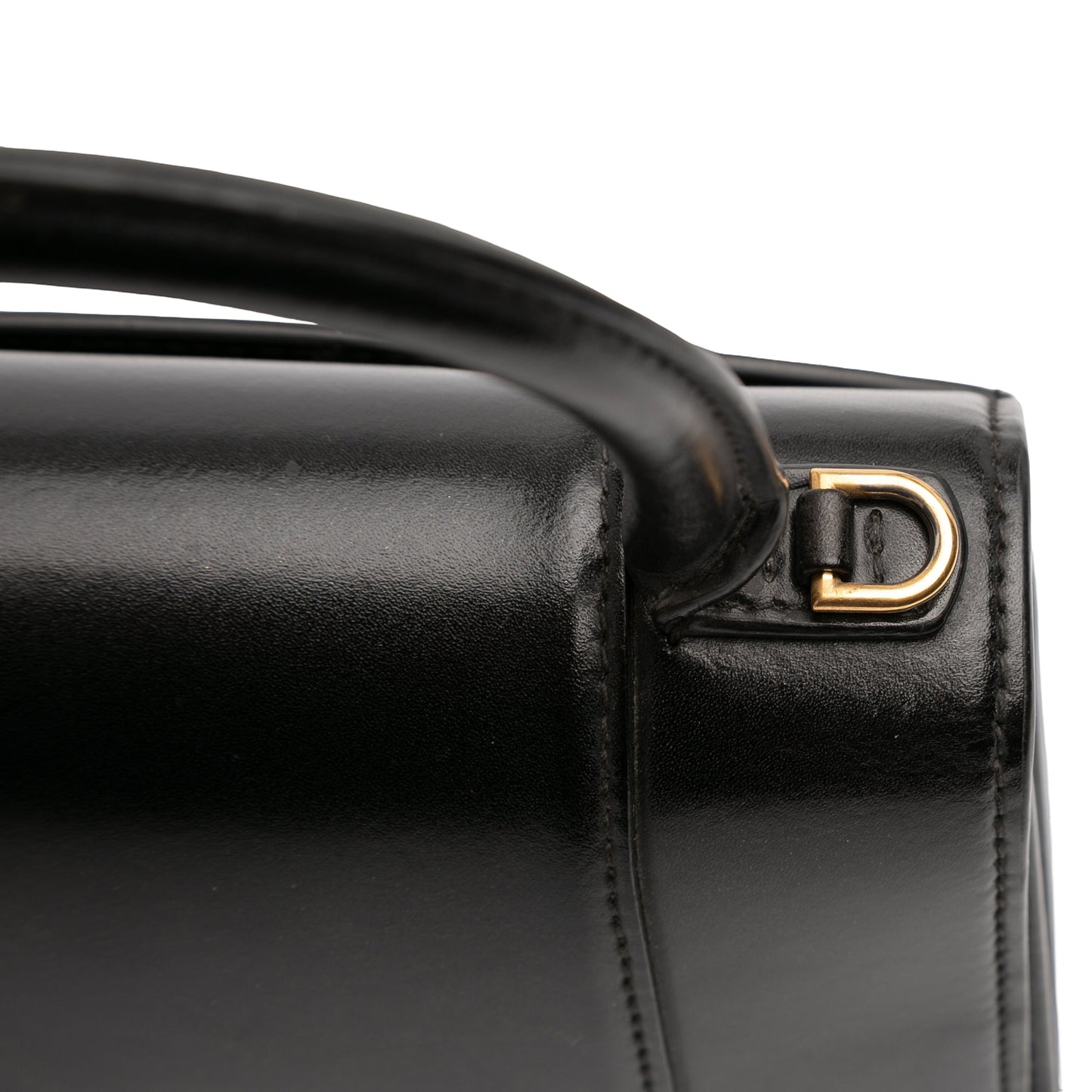Balenciaga Small Shiny Box Calfskin Hourglass Top Handle Bag
