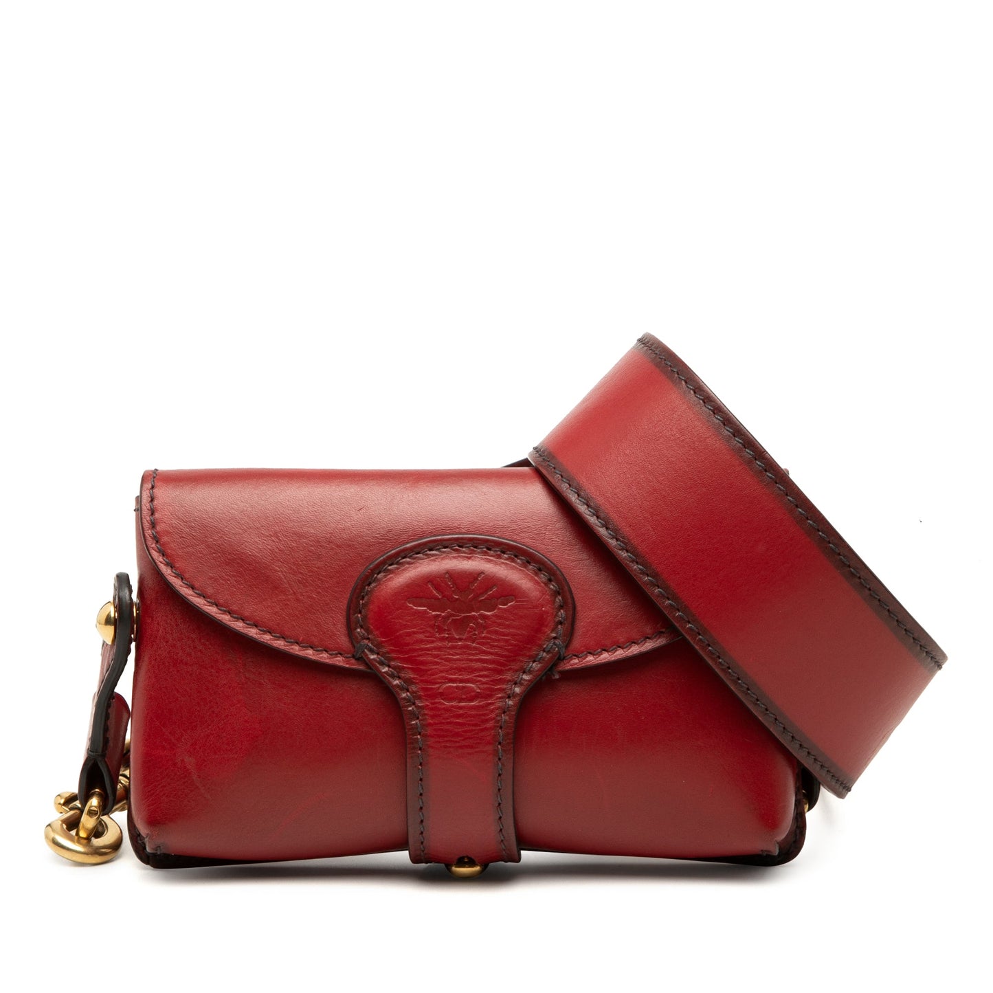 Dior Mini Leather D Bee Saddle Bag