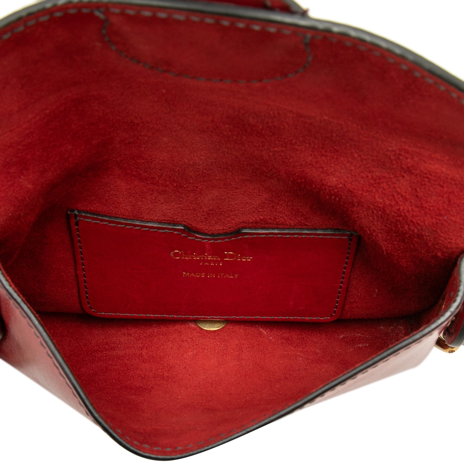 Dior Mini Leather D Bee Saddle Bag