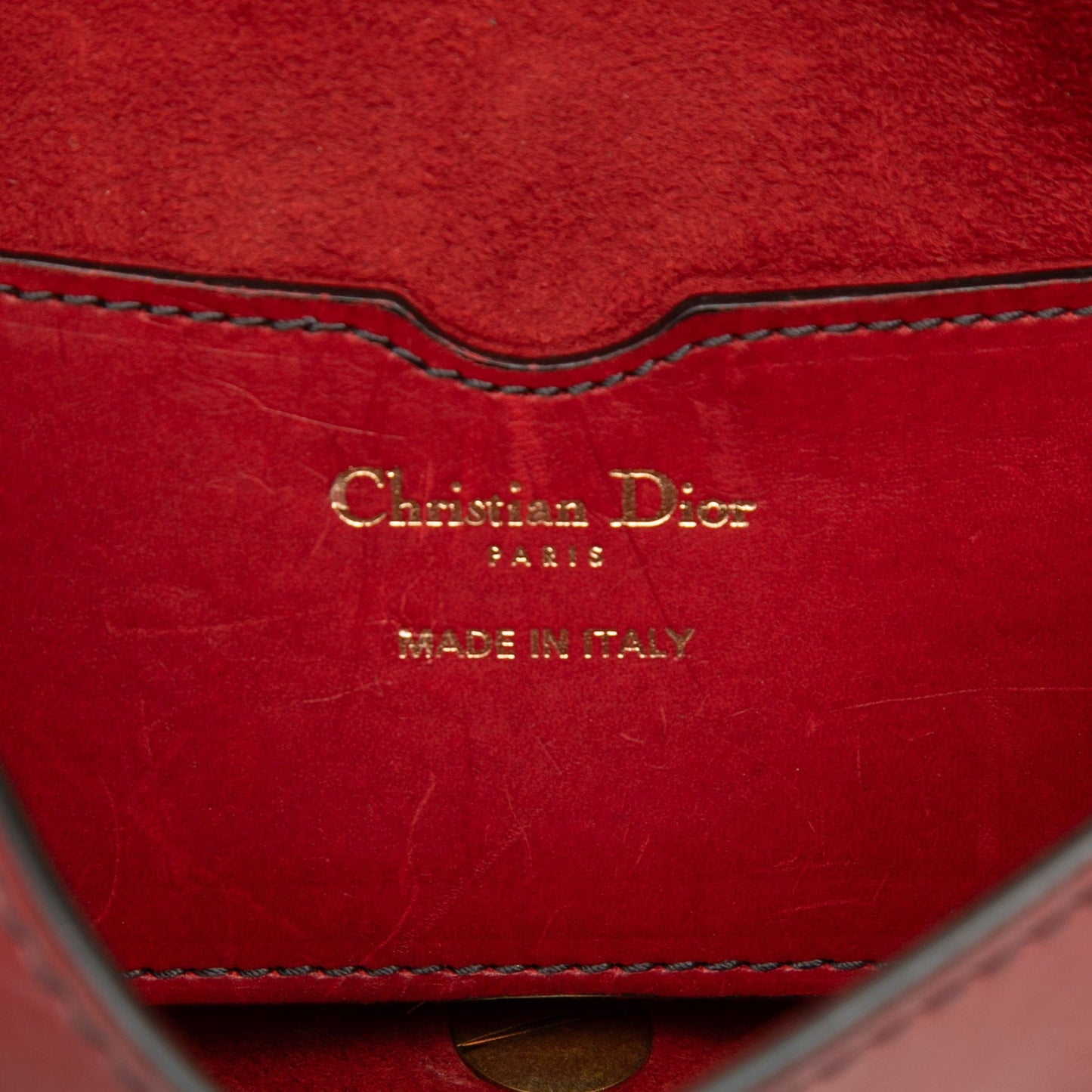 Dior Mini Leather D Bee Saddle Bag