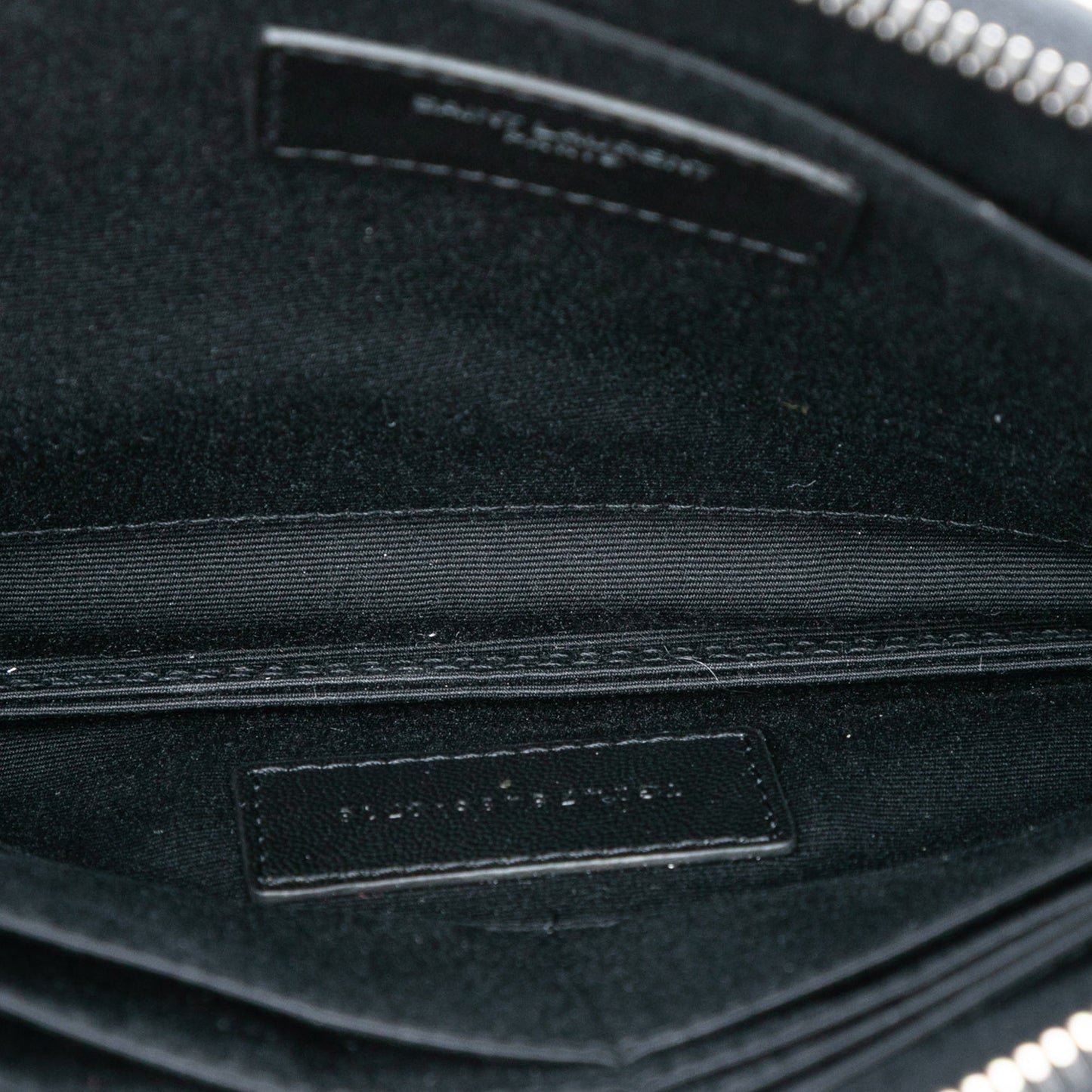 Saint Laurent Croc Embossed Leather Clutch