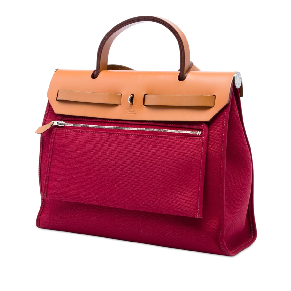 Hermès Toile Herbag Zip 31 — Red