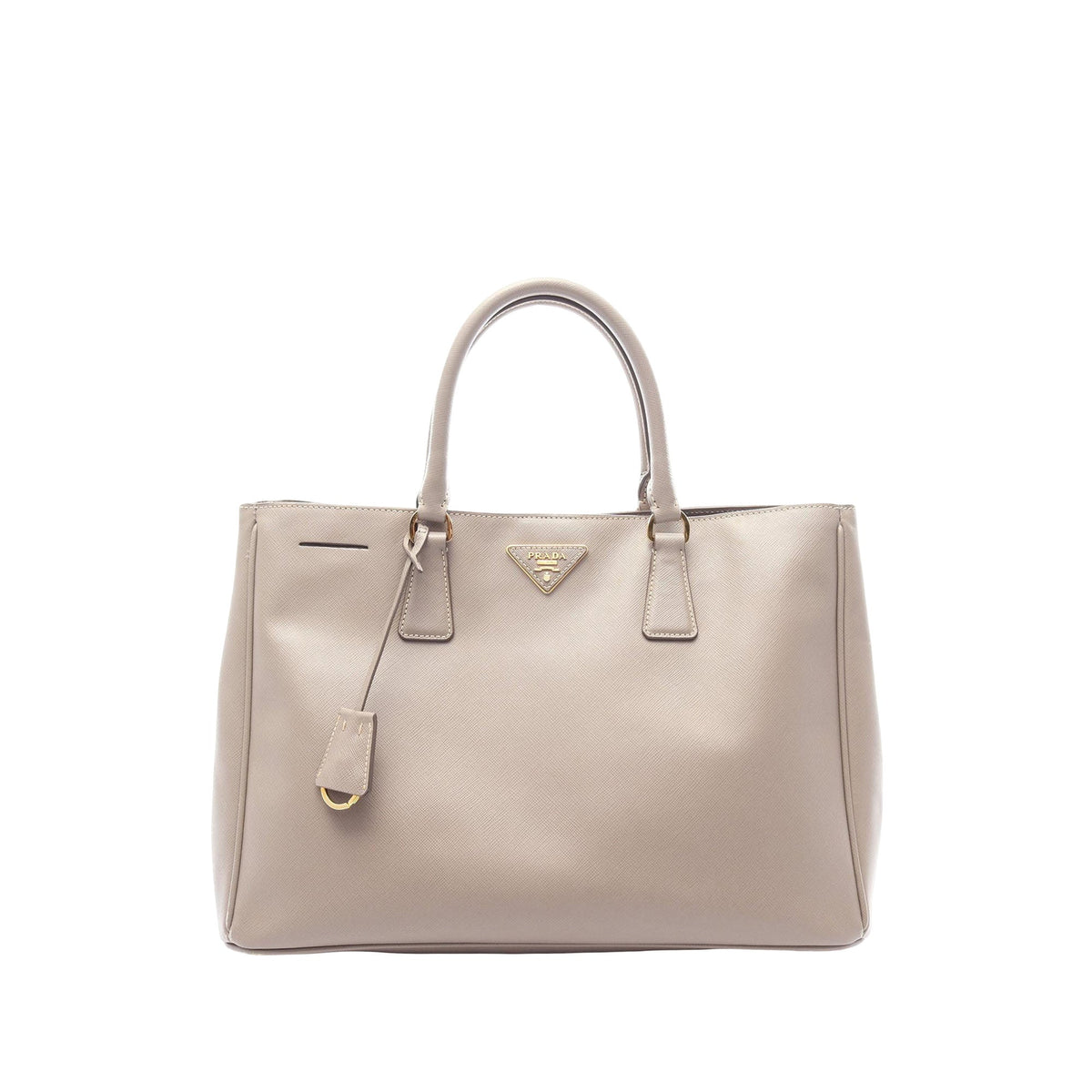 Prada Saffiano Galleria Satchel — Beige