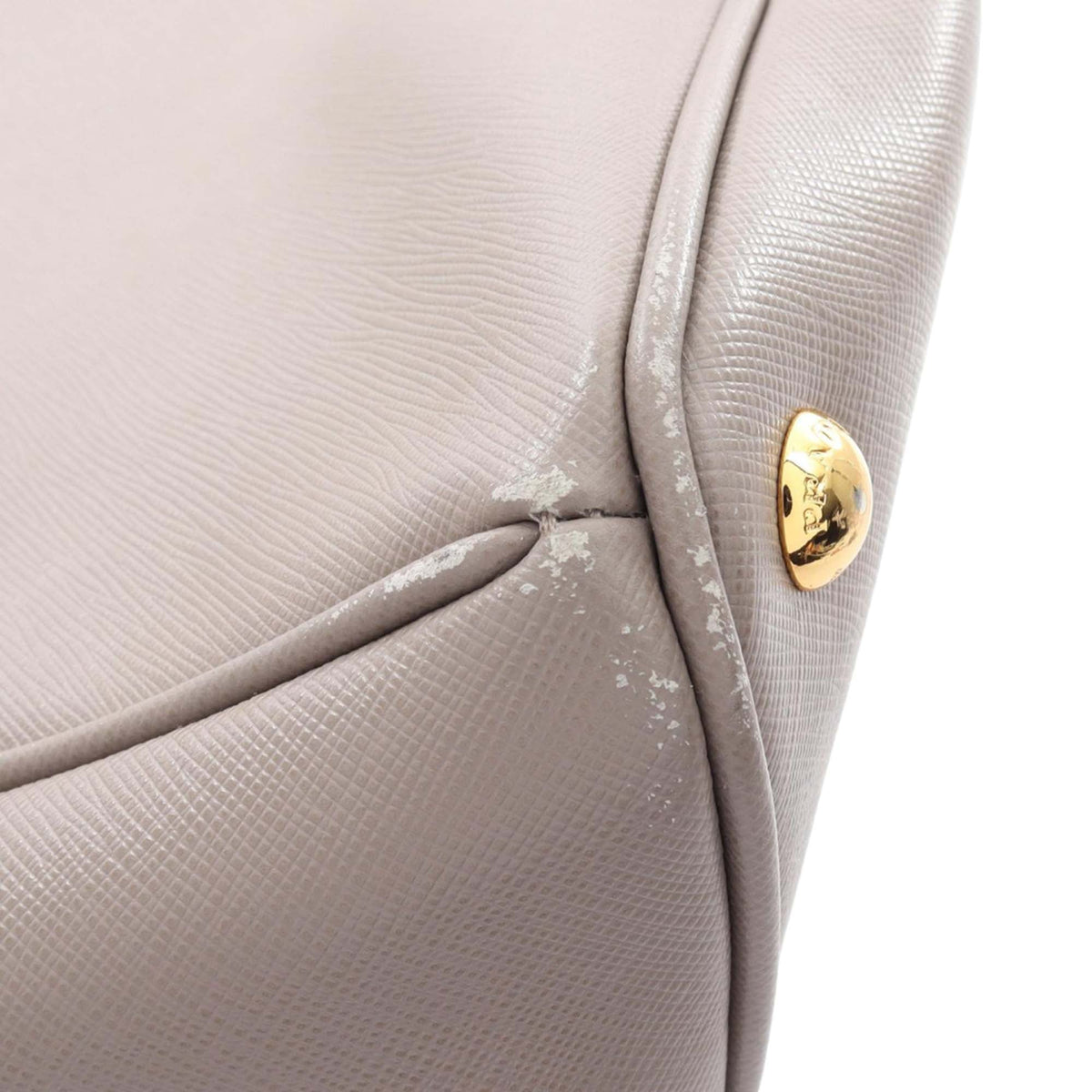 Prada Saffiano Galleria Satchel — Beige