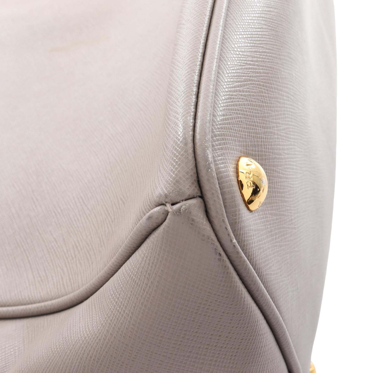 Prada Saffiano Galleria Satchel — Beige