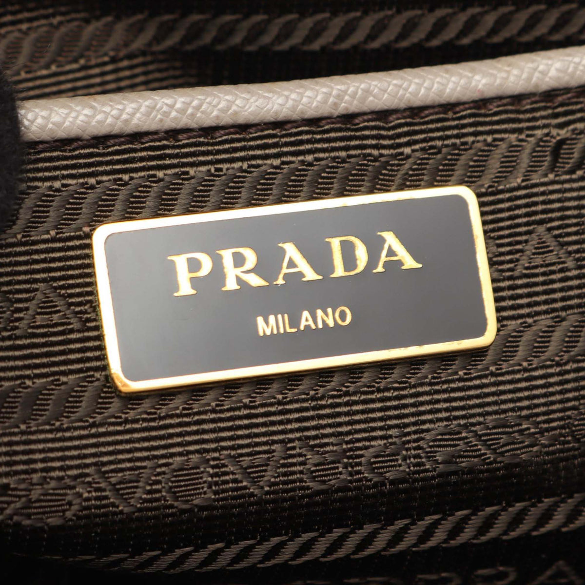 Prada Saffiano Galleria Satchel — Beige