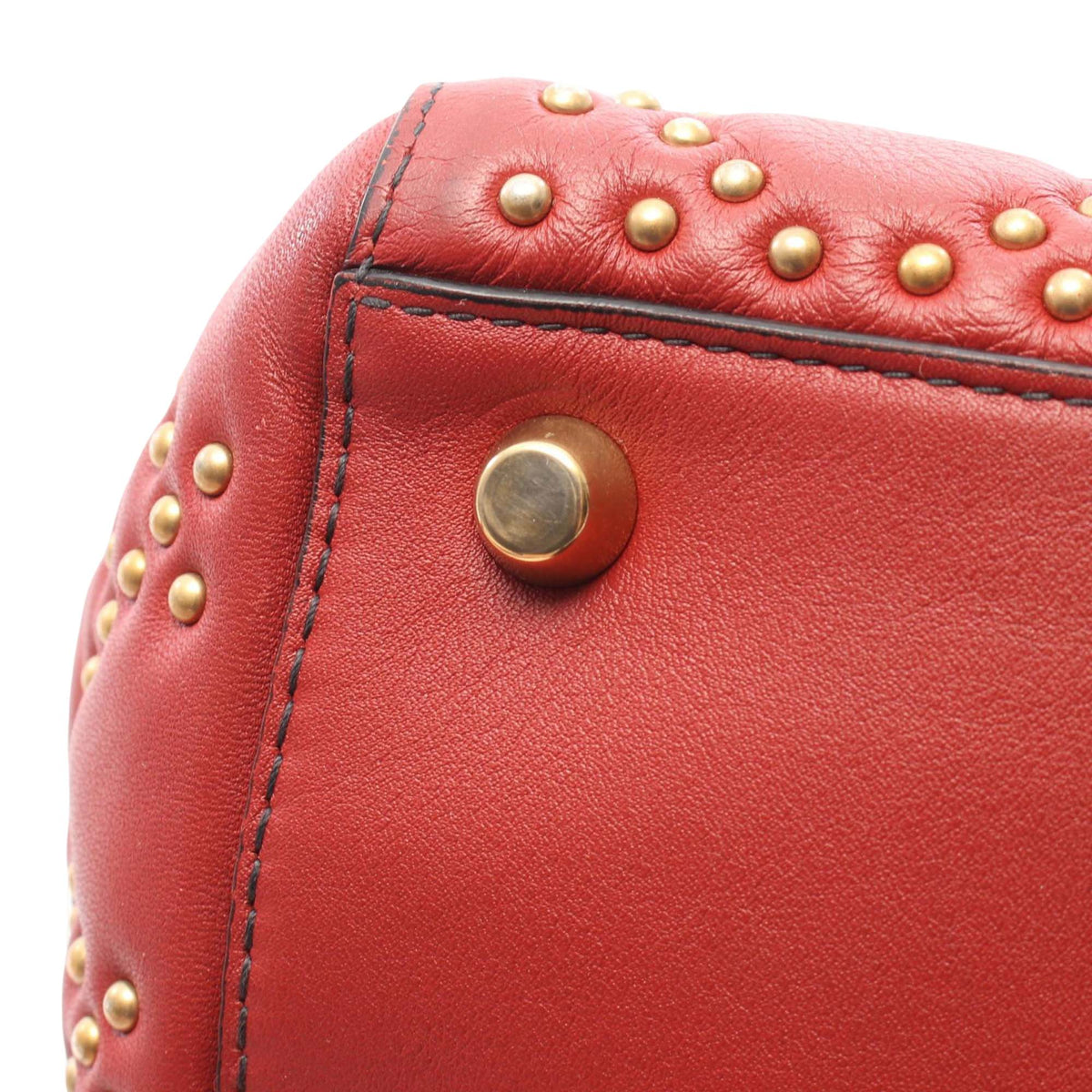 Dior Medium Lambskin Cannage Studded Supple Lady Dior