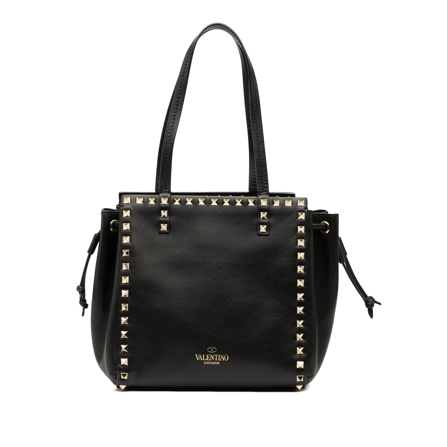 Valentino Leather Rockstud Drawstring Tote