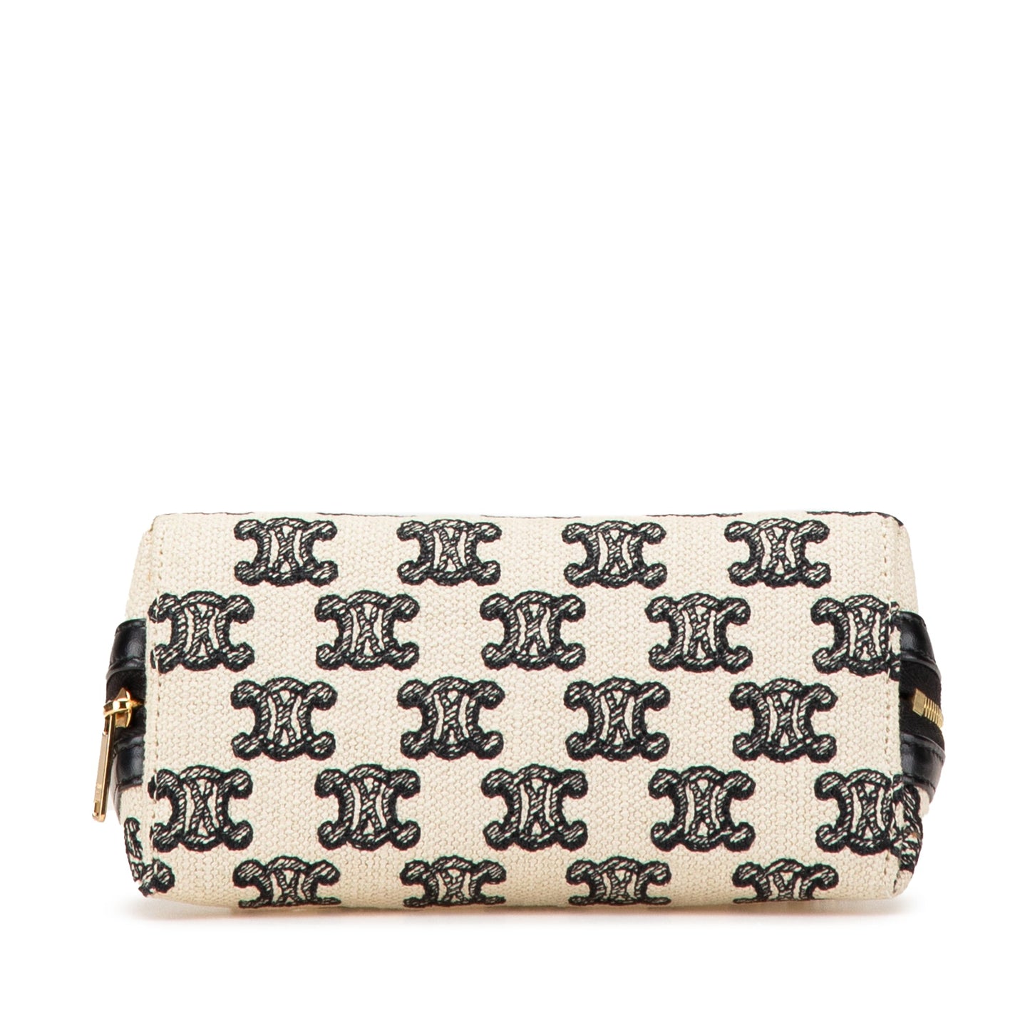 Celine Triomphe Emroidered Canvas Clutch On Chain