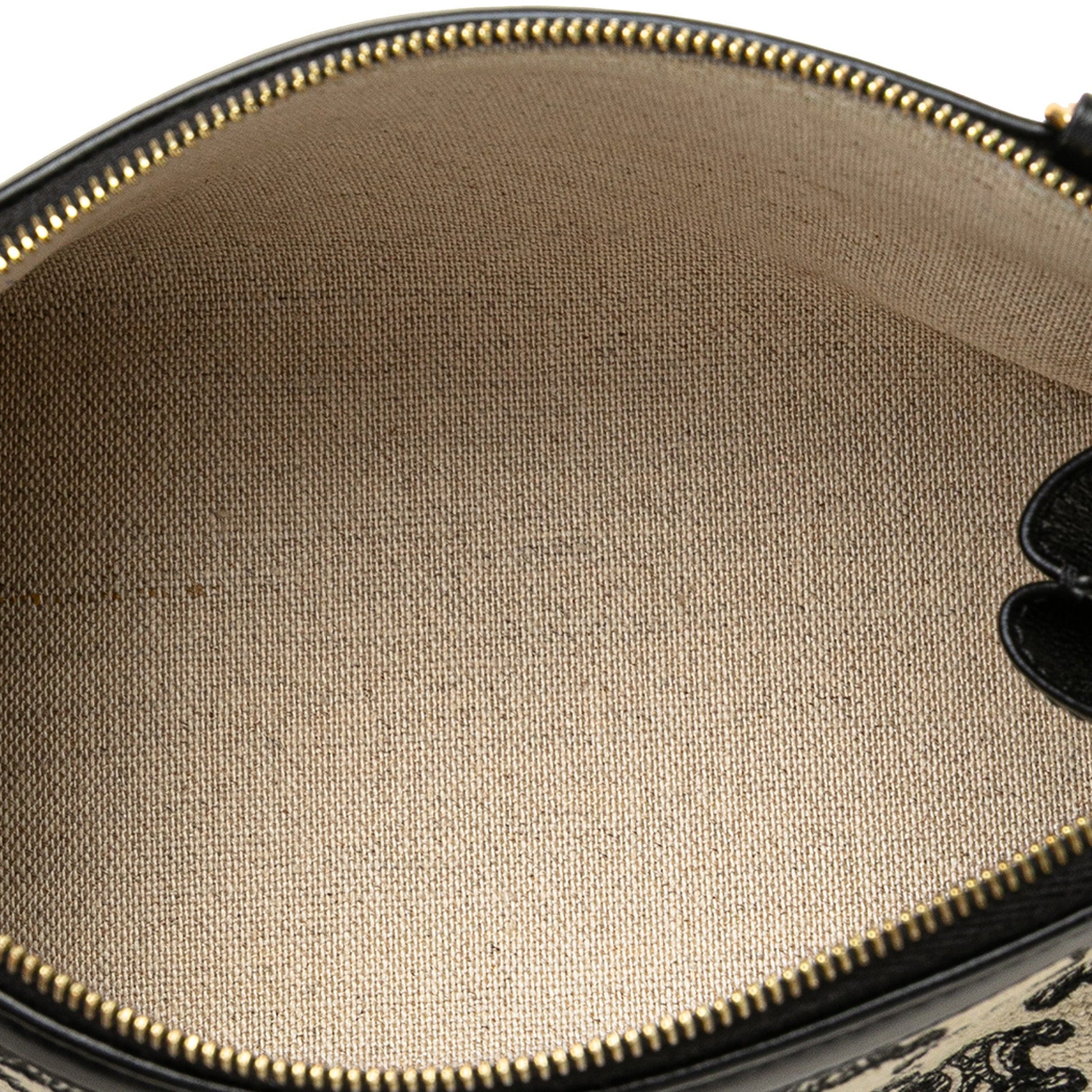 Celine Triomphe Emroidered Canvas Clutch On Chain