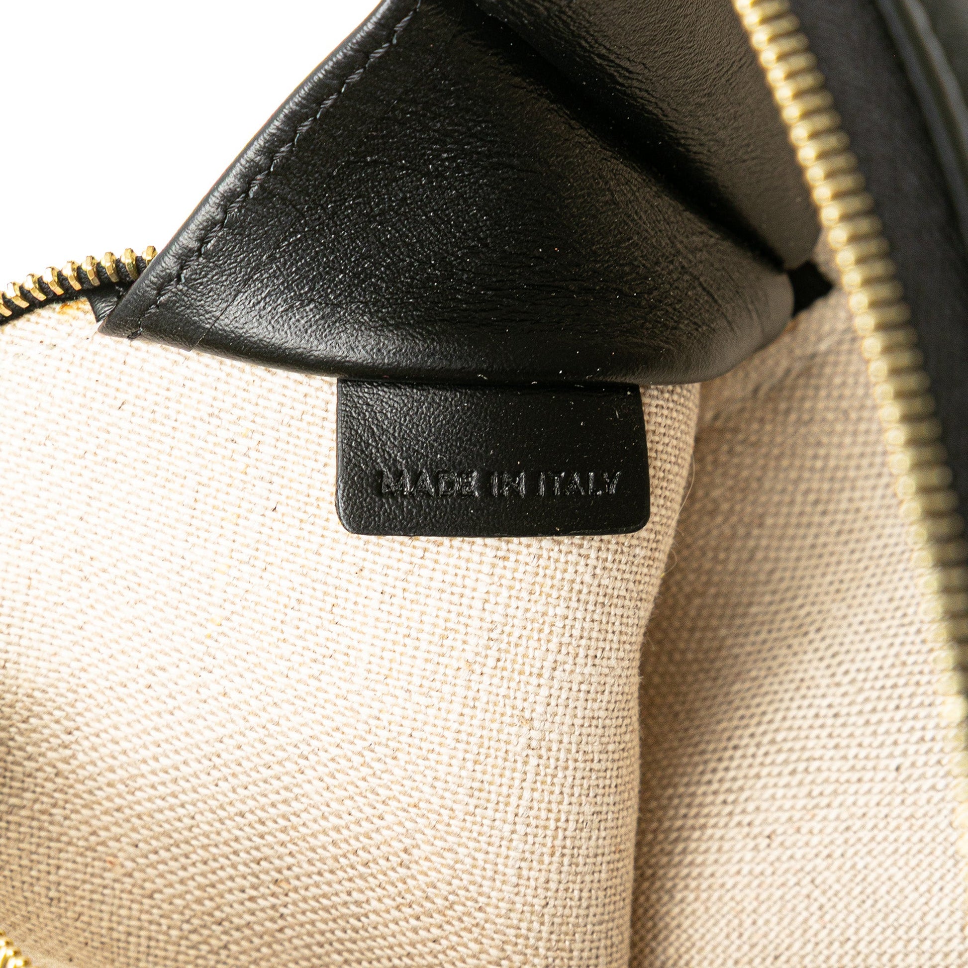Celine Triomphe Emroidered Canvas Clutch On Chain