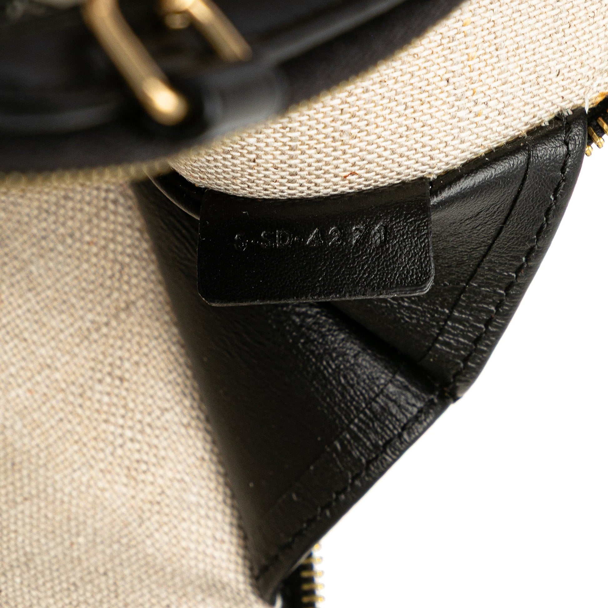 Celine Triomphe Emroidered Canvas Clutch On Chain