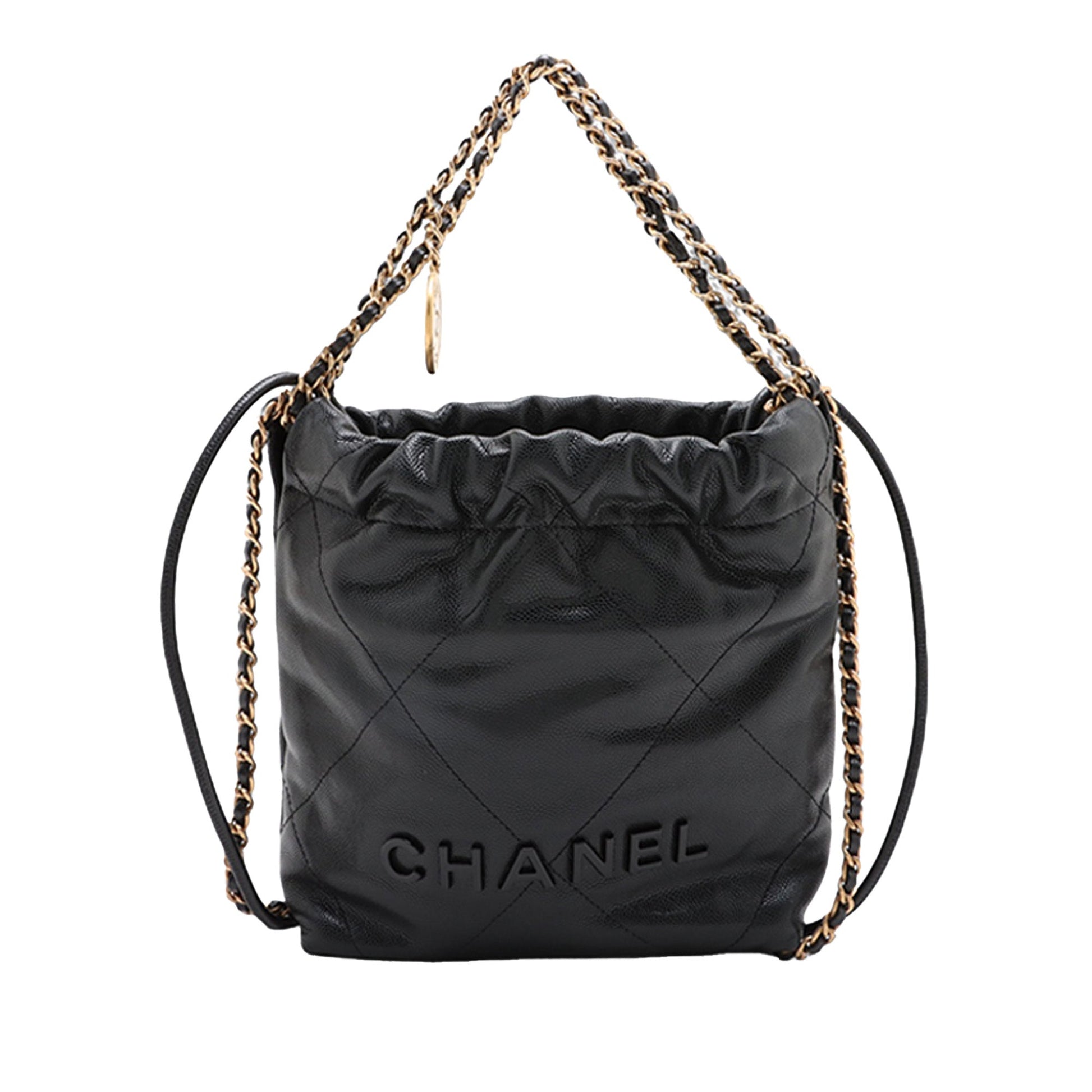 Chanel Mini Shiny Caviar 22 Handbag