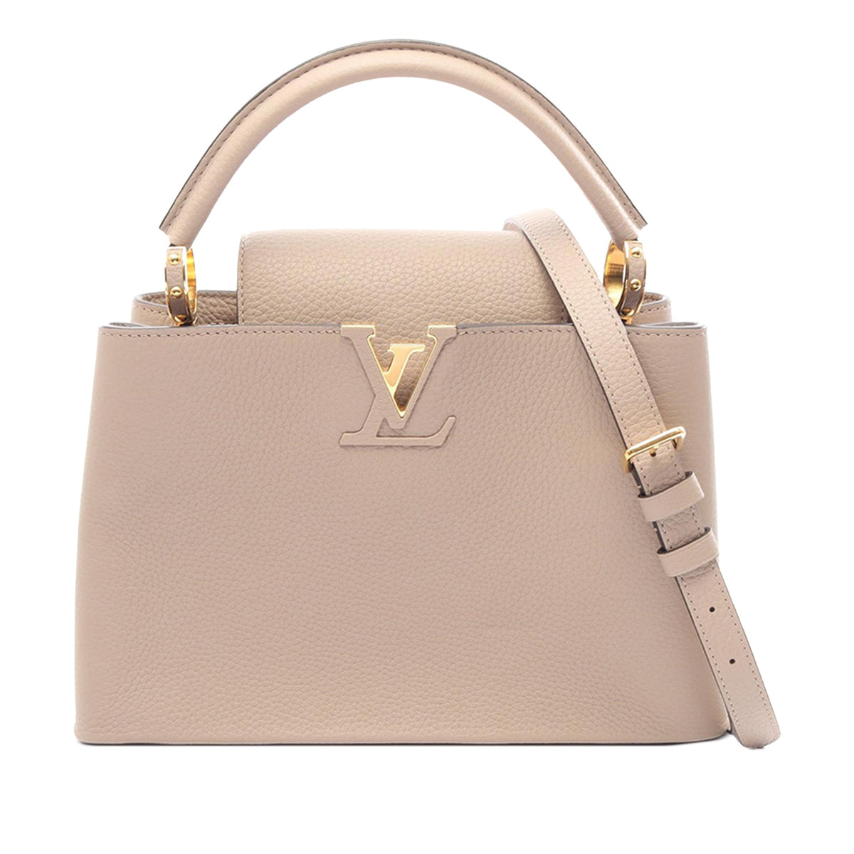 Louis Vuitton Taurillon Capucines PM — Beige