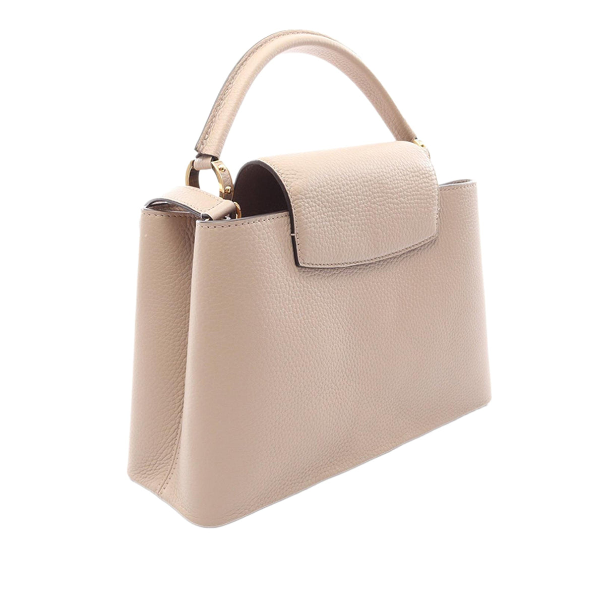 Louis Vuitton Taurillon Capucines PM — Beige