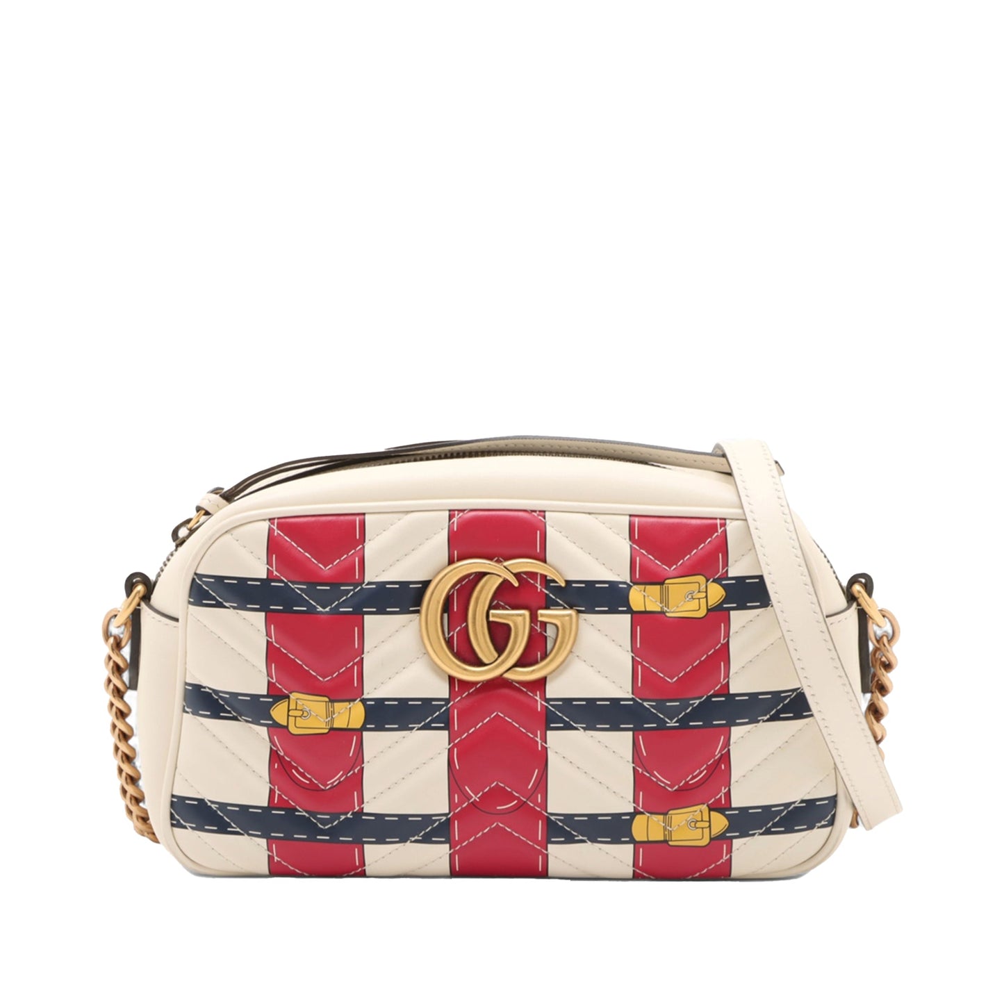 Gucci Small GG Marmont Matelasse Leather Trompe L Oeil Crossbody
