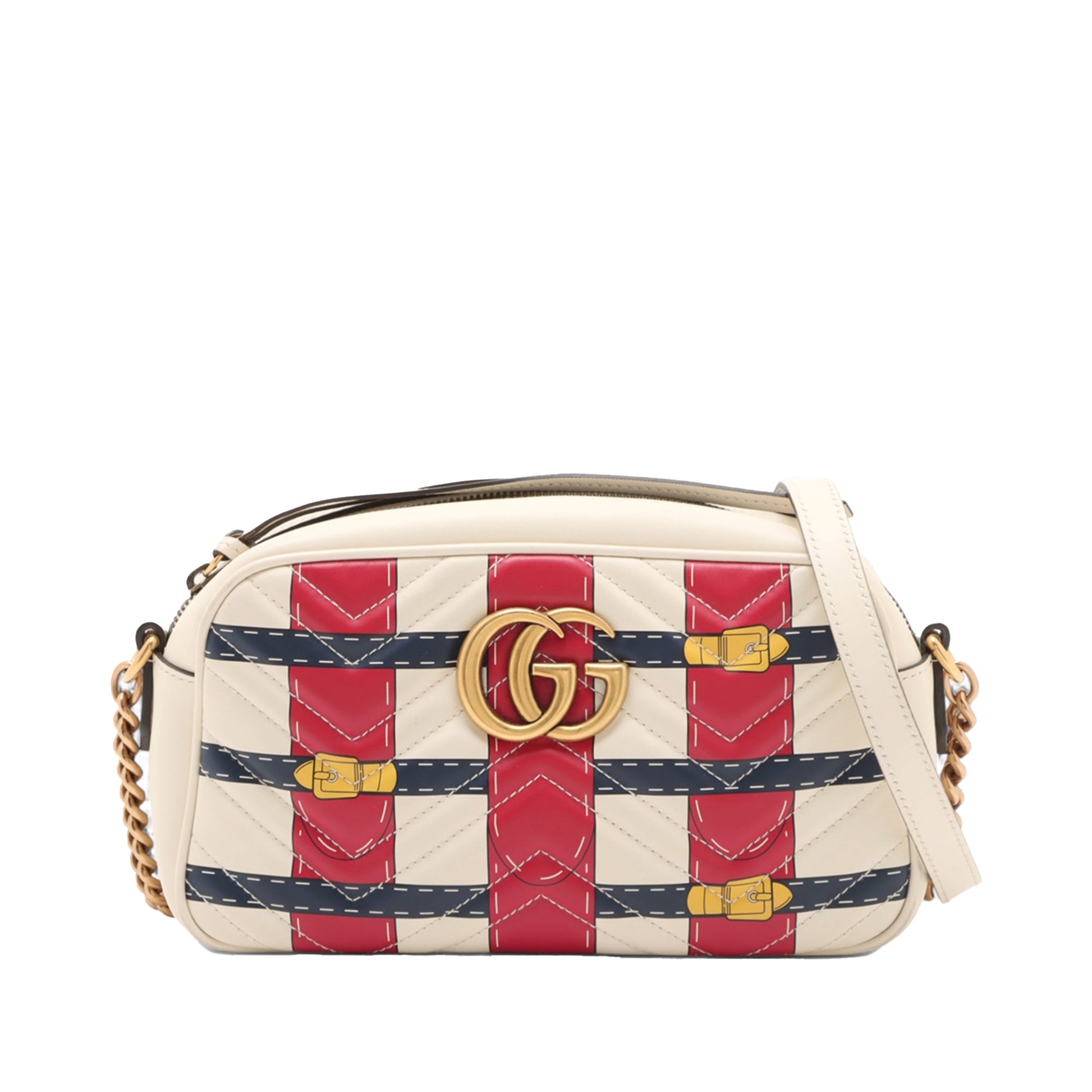 Gucci Small GG Marmont Matelasse Leather Trompe L Oeil Crossbody