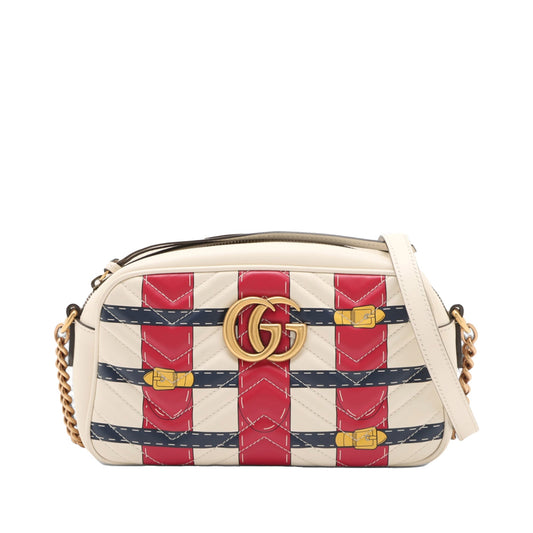 Gucci Small GG Marmont Matelasse Leather Trompe L Oeil Crossbody