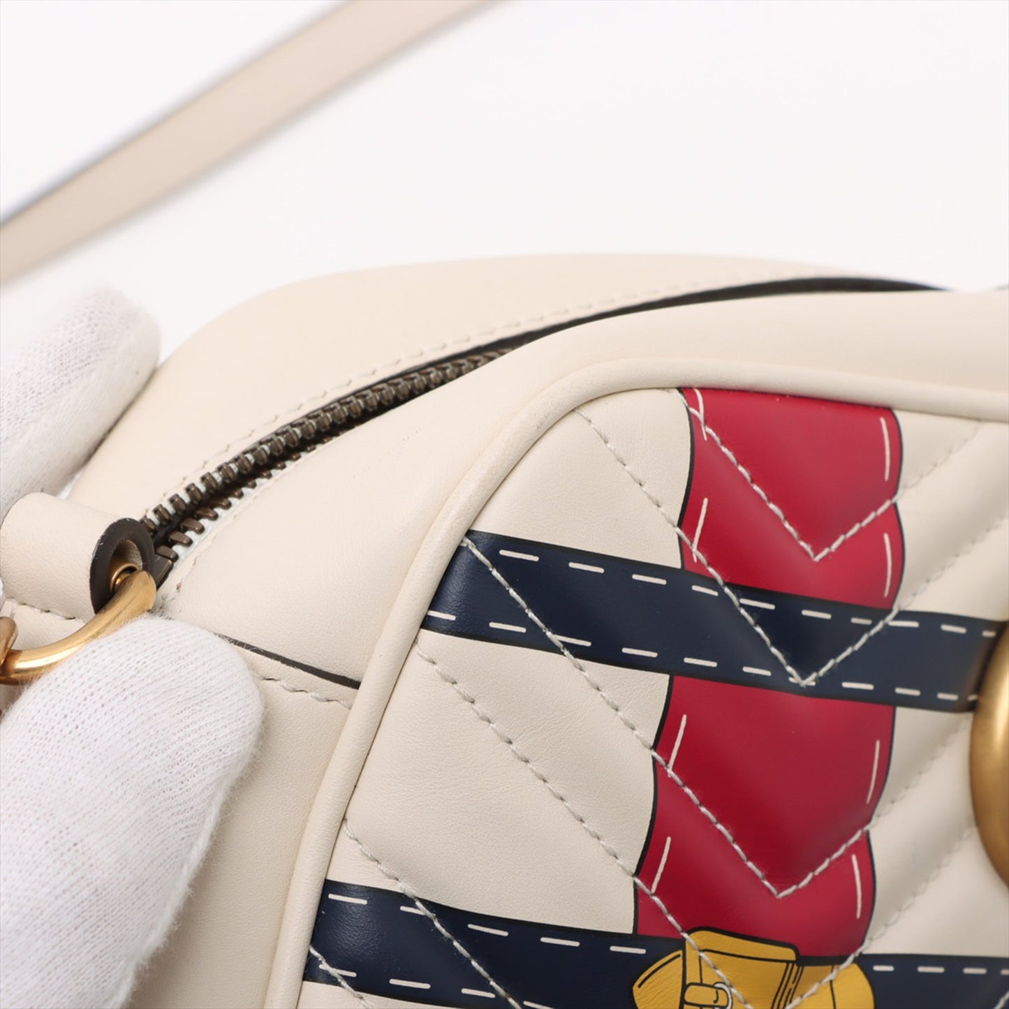 Gucci Small GG Marmont Matelasse Leather Trompe L Oeil Crossbody