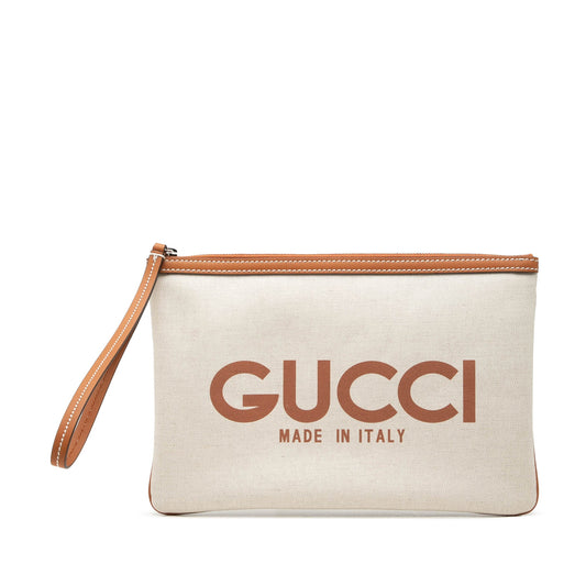 Gucci Canvas Logo Clutch