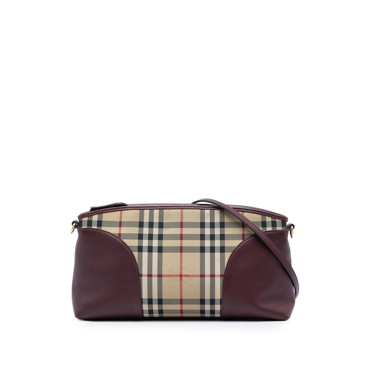 Burberry Haymarket Check Coated Canvas Chichester Crossbody — Beige