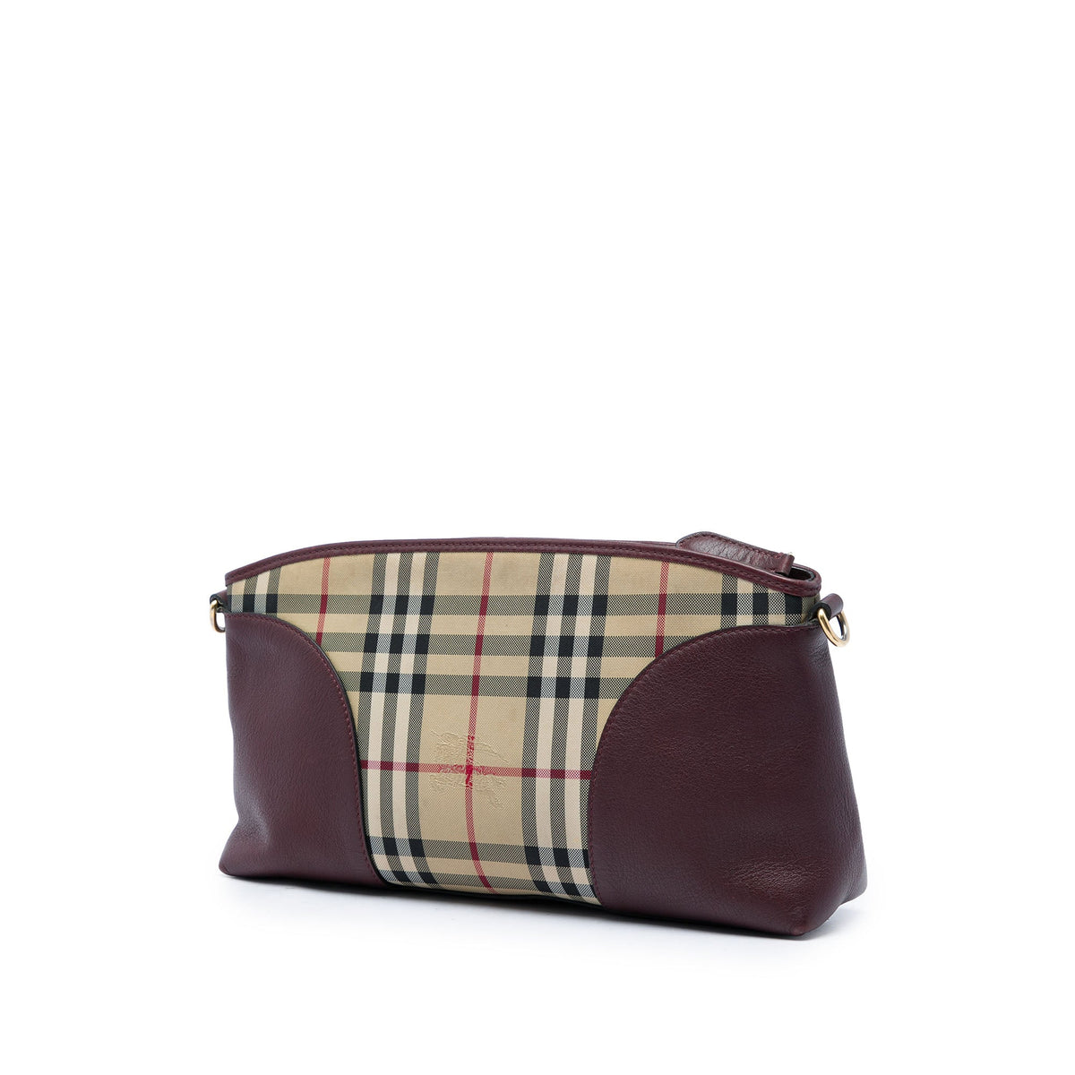Burberry Haymarket Check Coated Canvas Chichester Crossbody — Beige